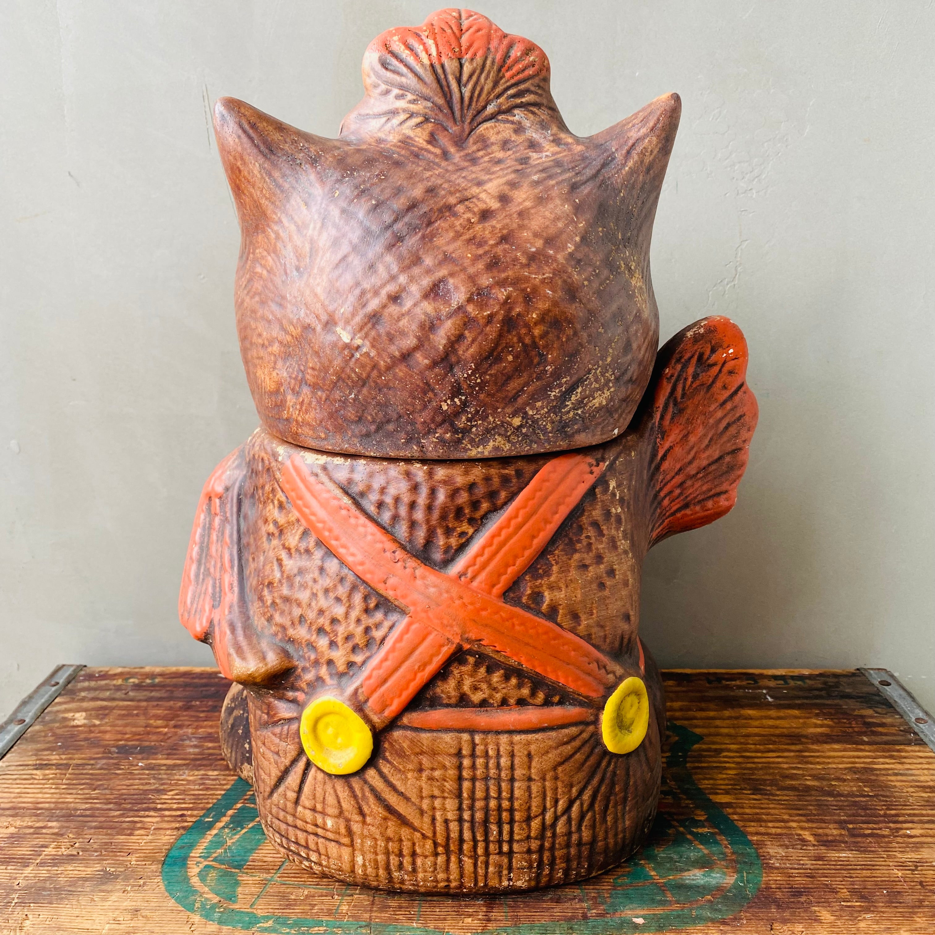 【1960s USA vintage 】owl cookie jar