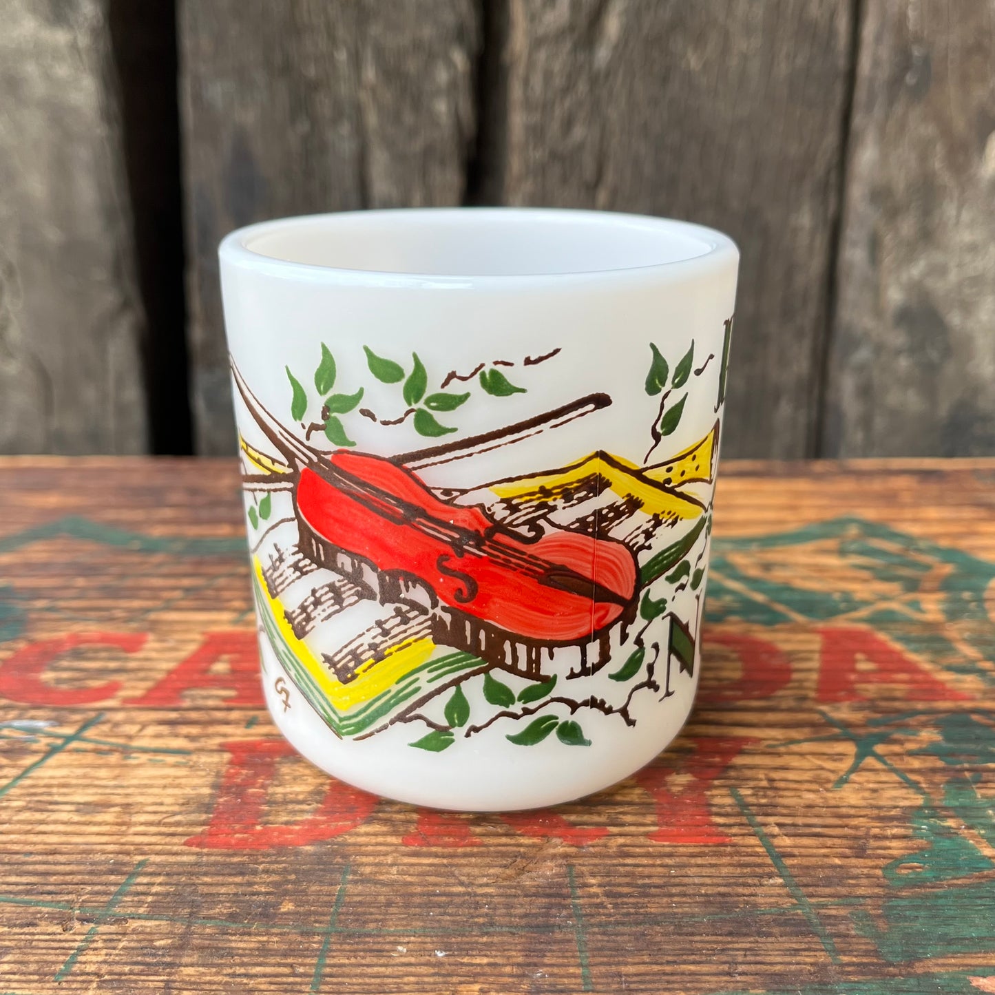 【USA vintage】60s Hazel Atlas Mug Cup EGG NOGG