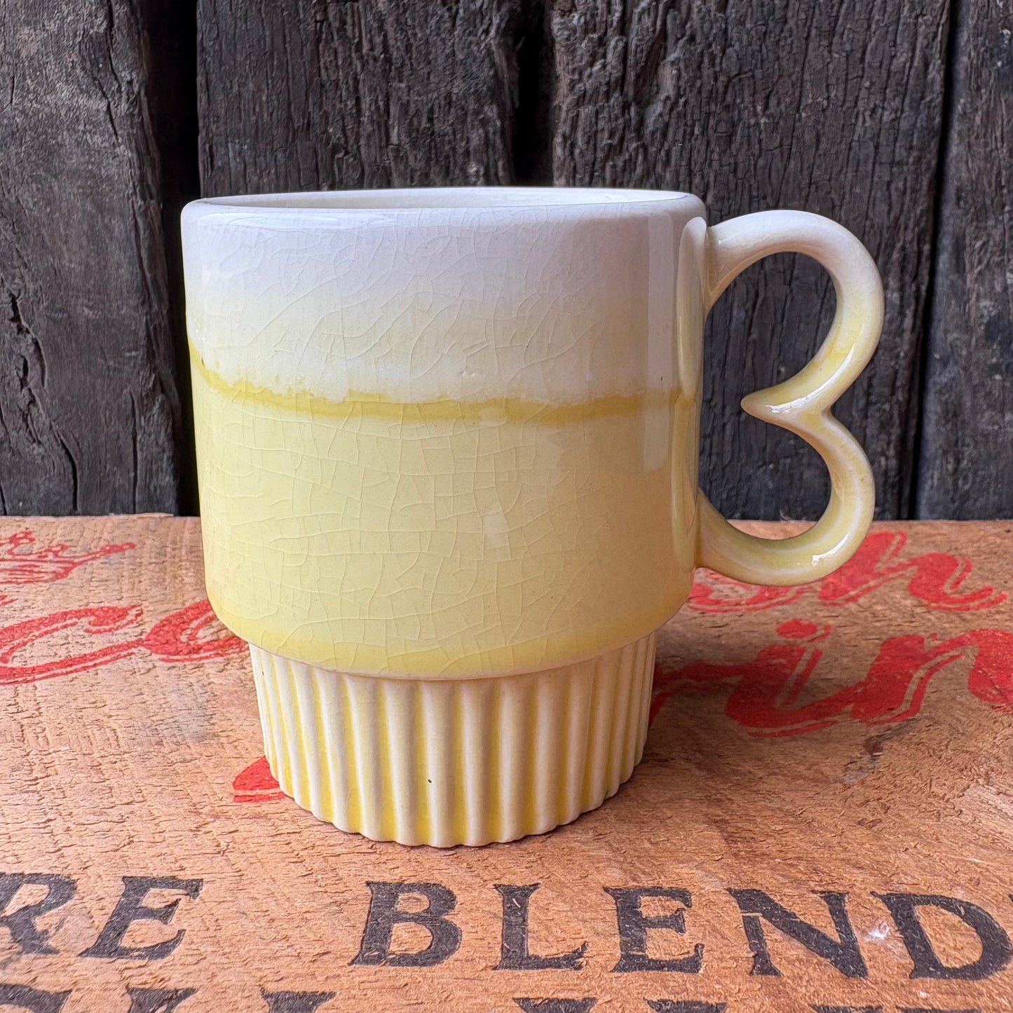 【1970s JAPAN Vintage】mugcup Yellow
