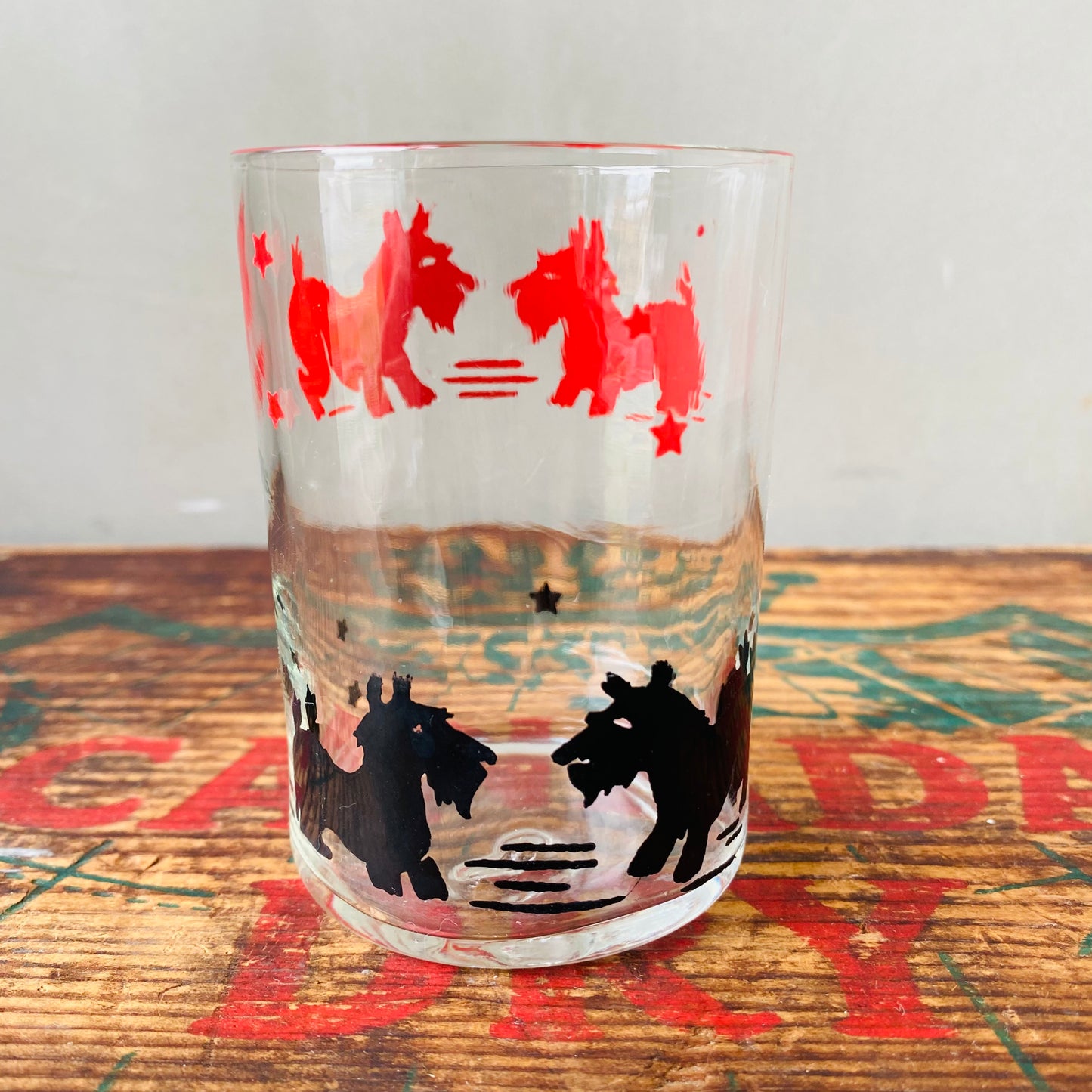 【vintage】Scottish terrier glass