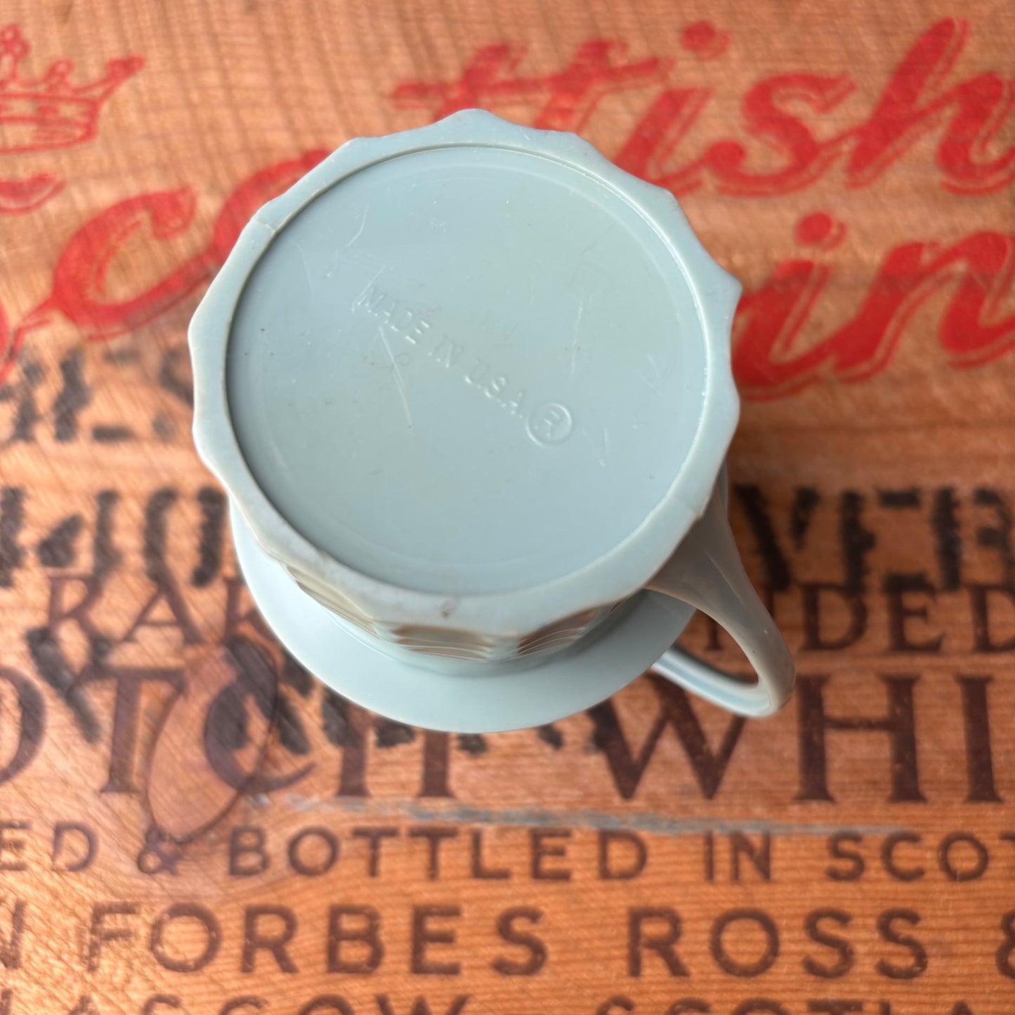 【1950s-1960s USA vintage】MR. PEANUT Plastic Mug Blue