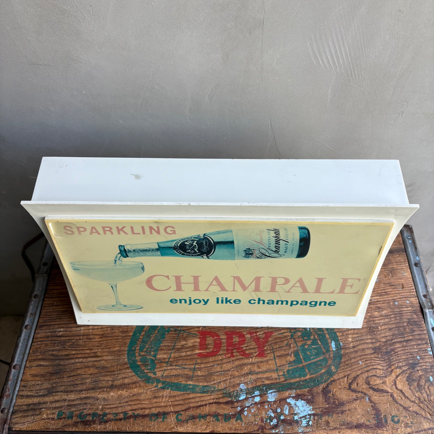 【1960s USA vintage】SPARKLING CHAMPALE ライト バーサイン 看板