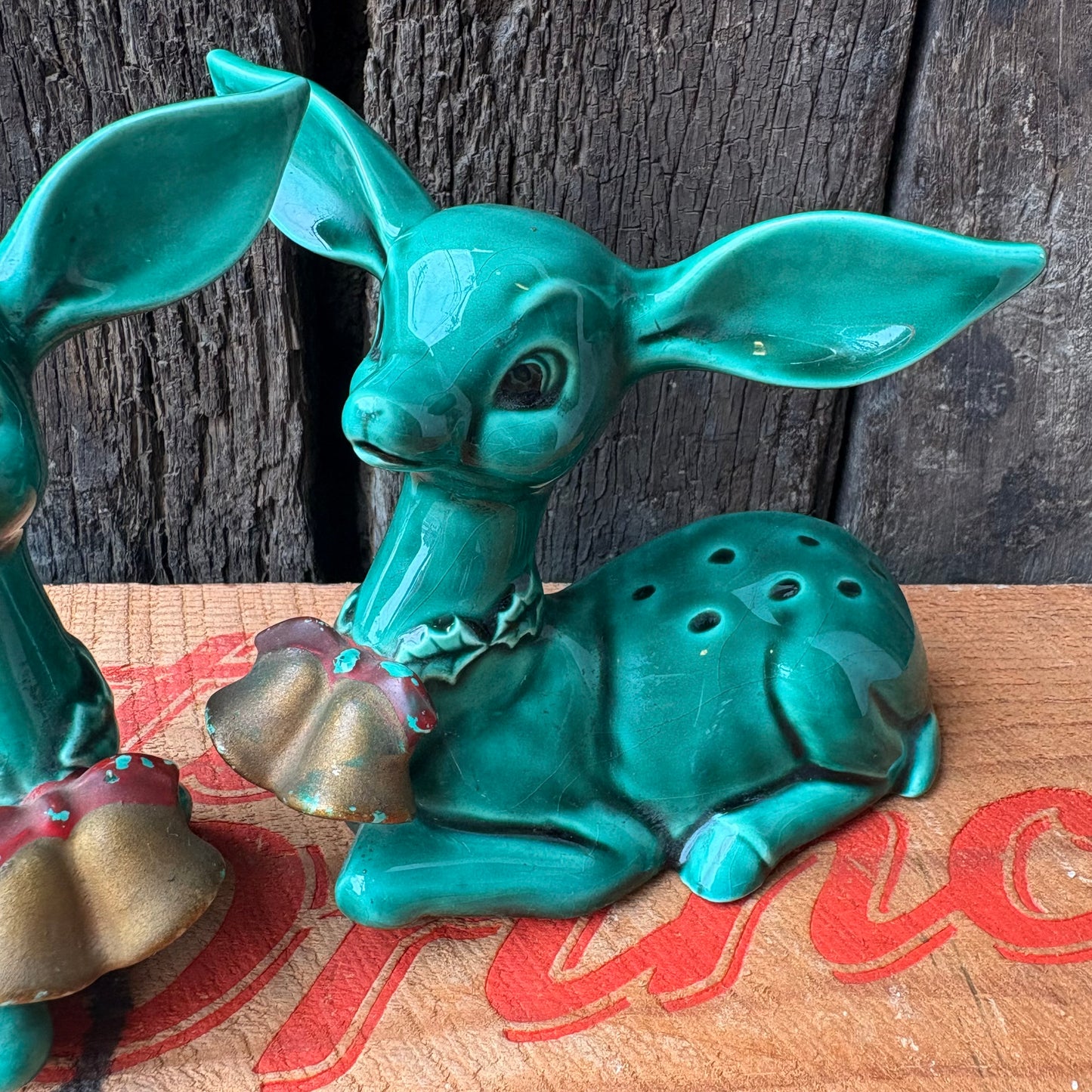 【1950s JAPAN Vintage】Lefton Ceramic Deer Figurines