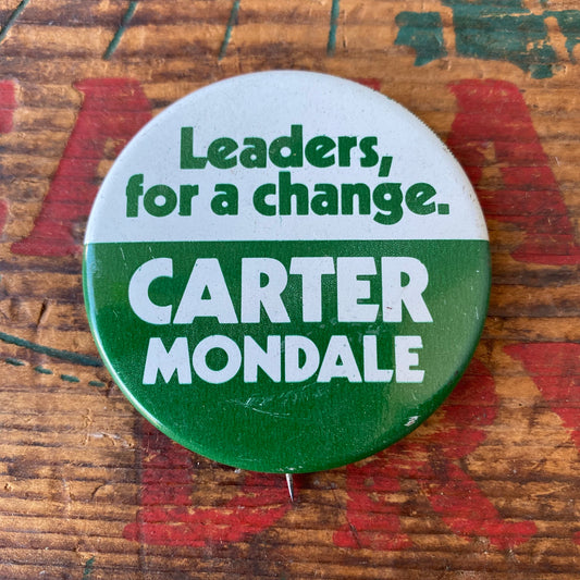 【1970s USA vintage】缶バッジ CARTER MONDALE