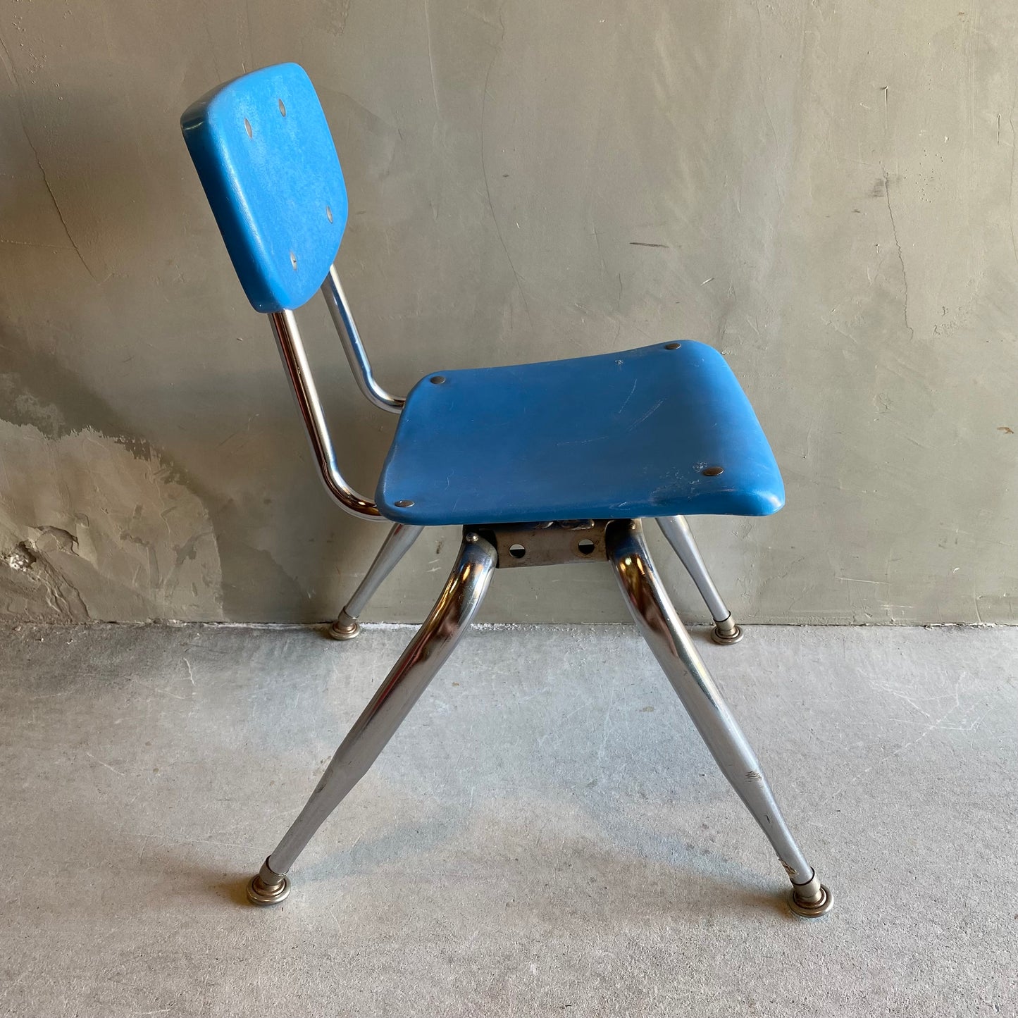 【USA vintage 】VIRCO kids chair blue S