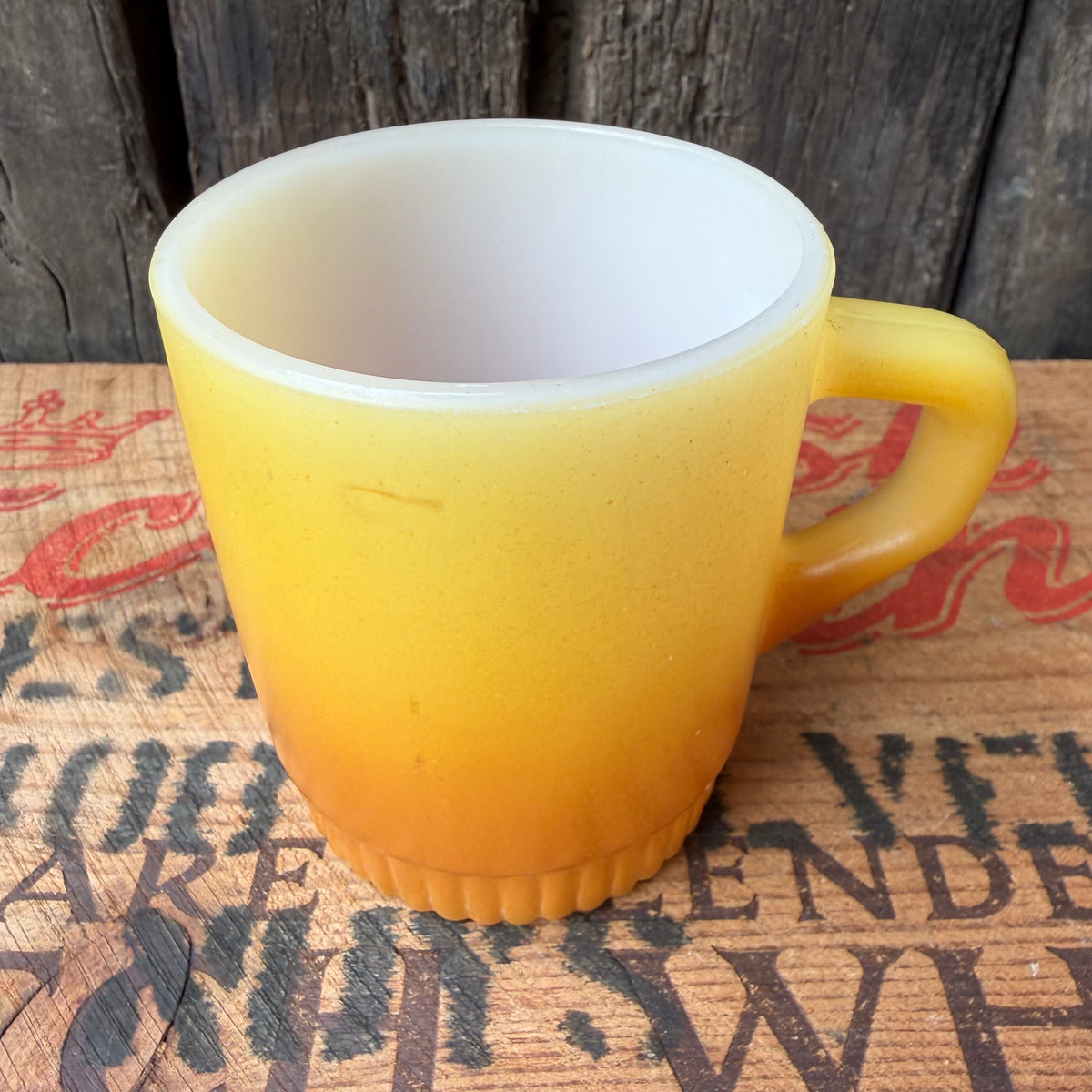 【1960-1976 USA vintage】Fire-King ribbed bottom Mugcup