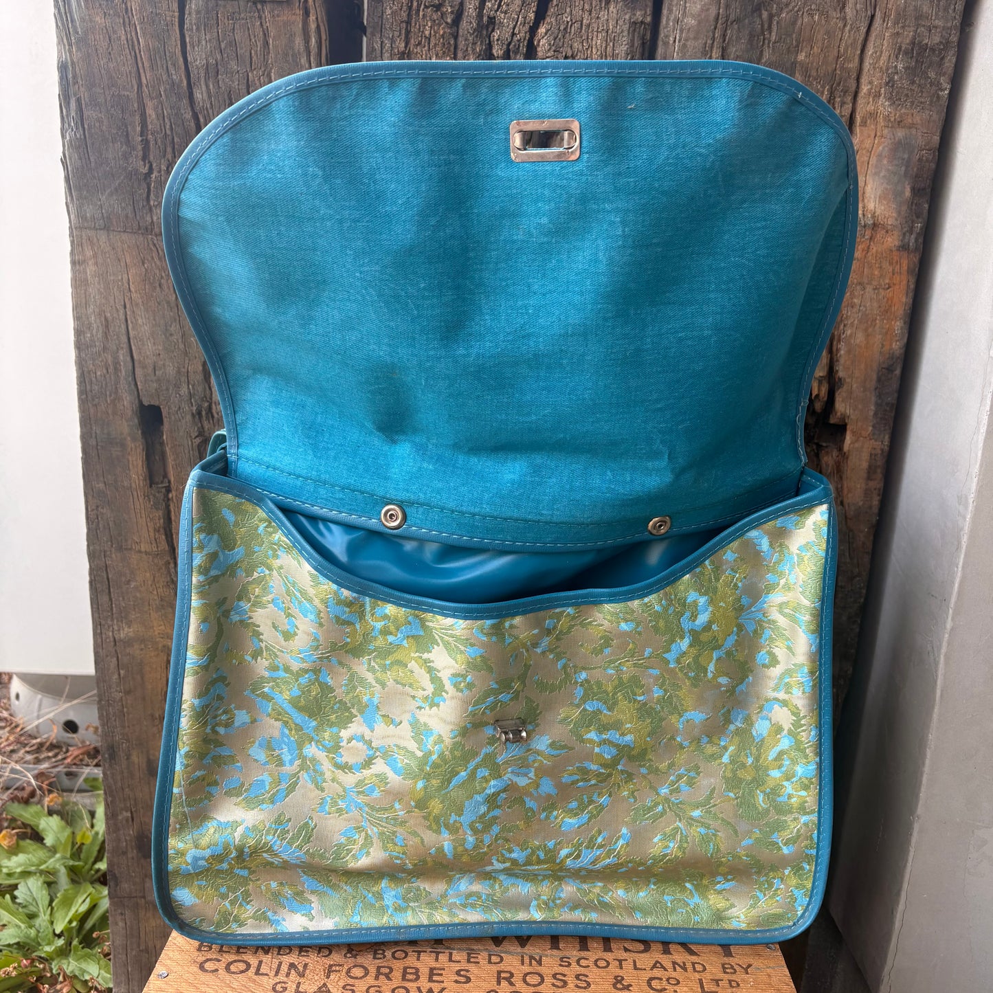 【1960s USA vintage】Floral Tapestry Hand Bag