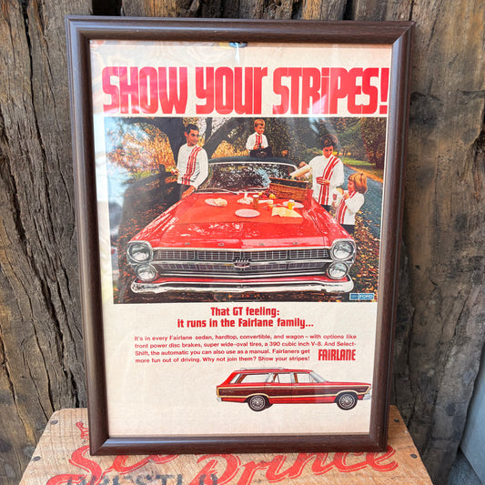 【USA Vintage】 LIFE Magazine Framed Ads FORD