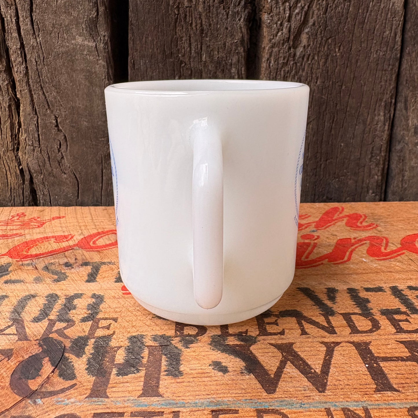 【1986 USA vintage】GALAXY DODGE Milk Glass Mug