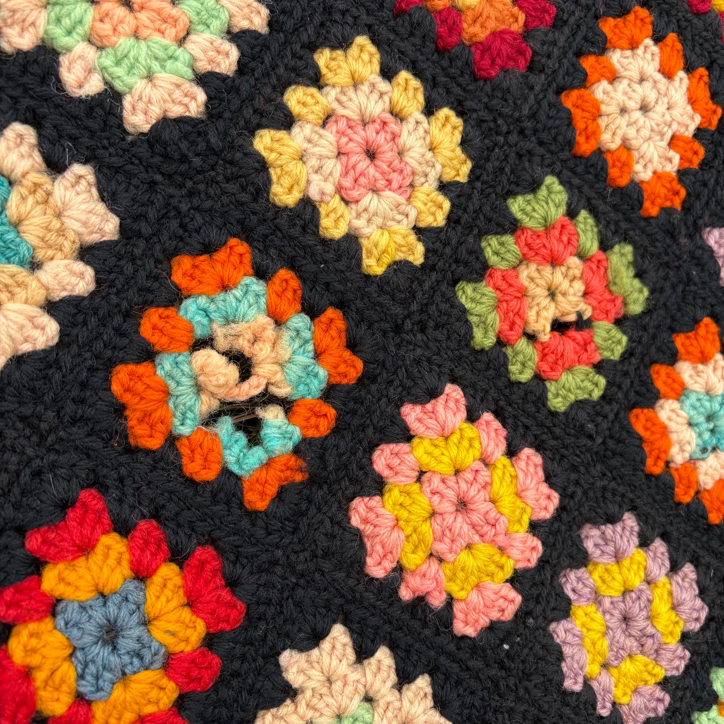 【USA vintage】granny square blanket