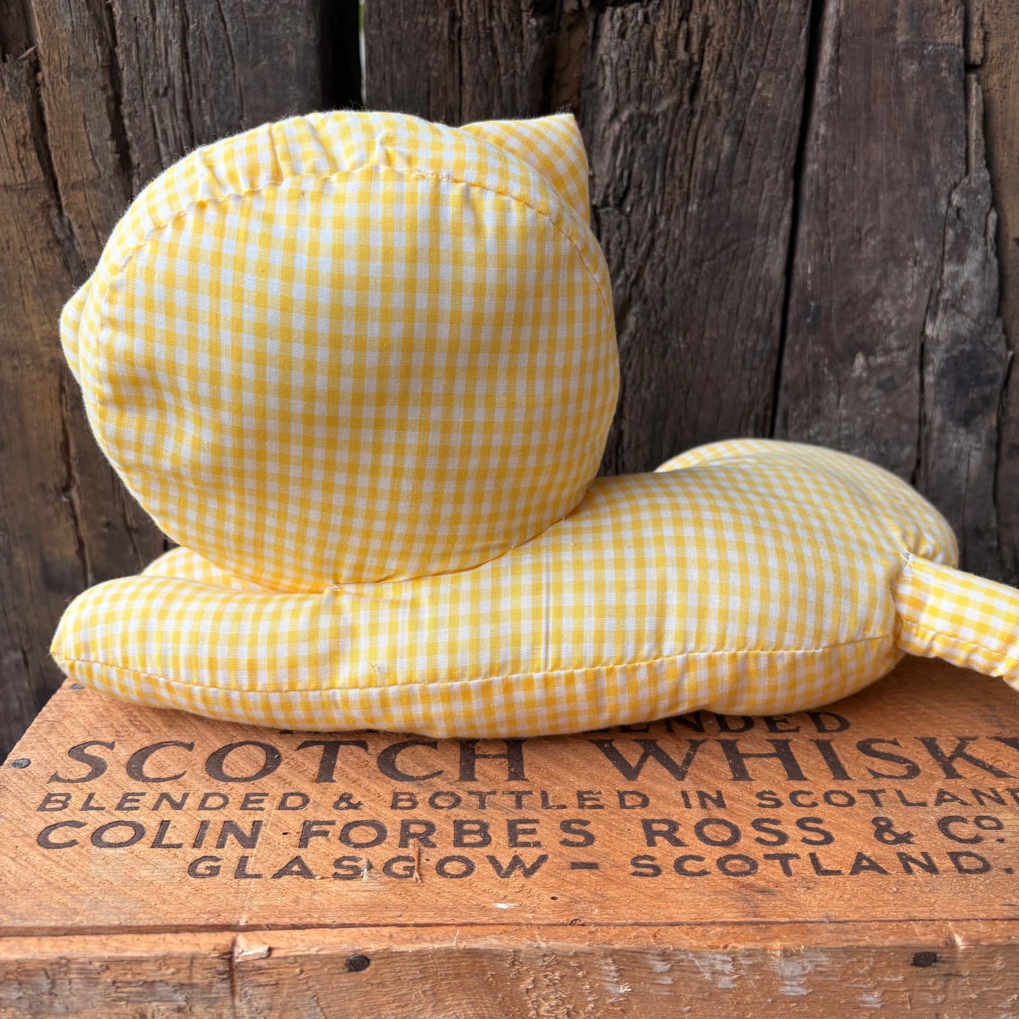 【USA Vintage】 Handmade Gingham Cat