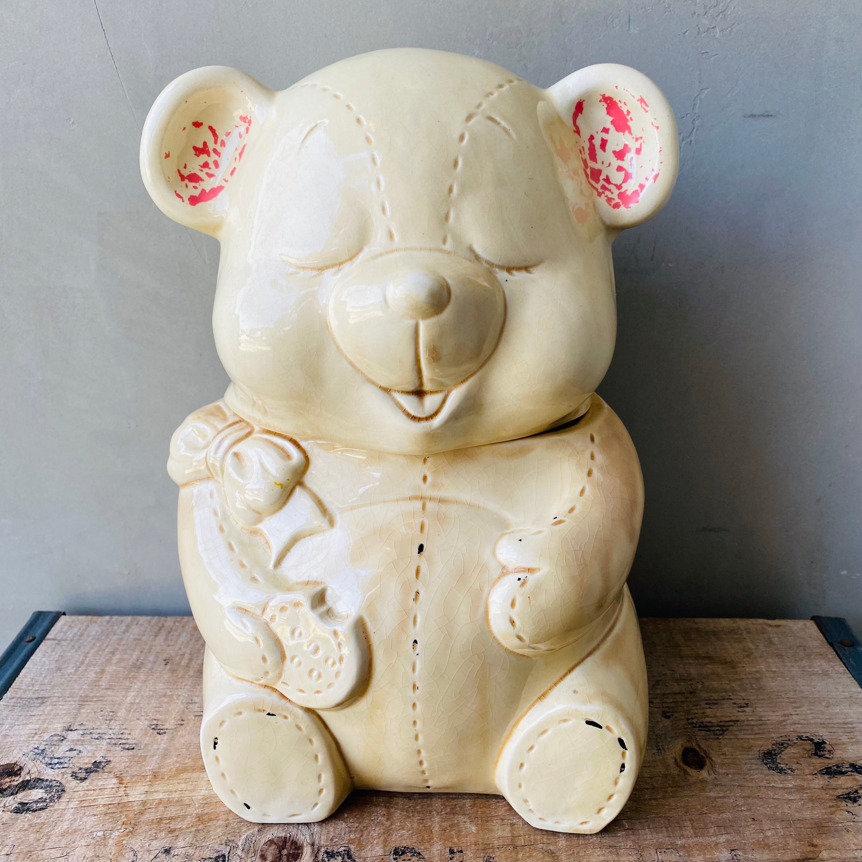 【1950s vintage】teddy bear Cookie Jar