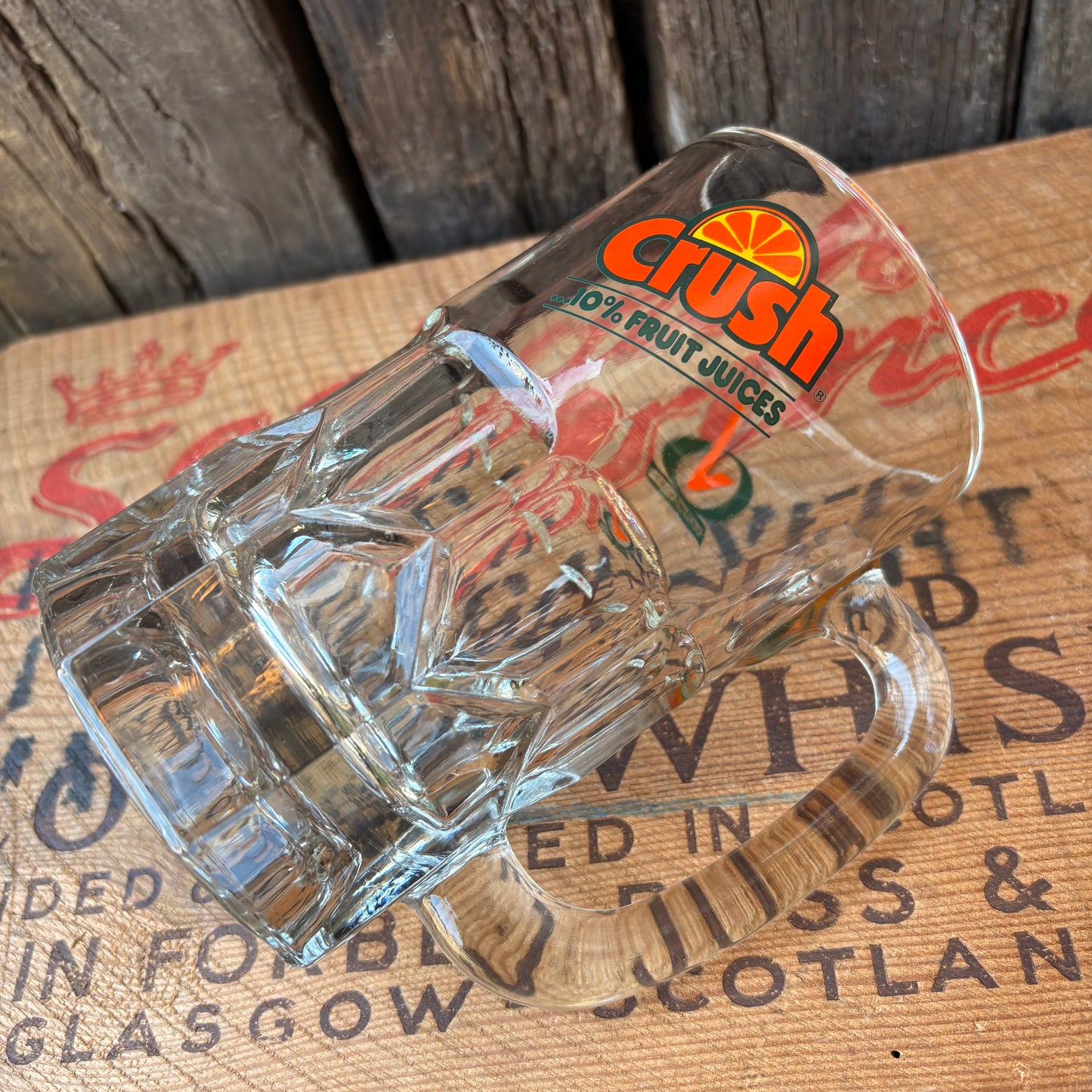【USA vintage】CRUSH Glass Mug