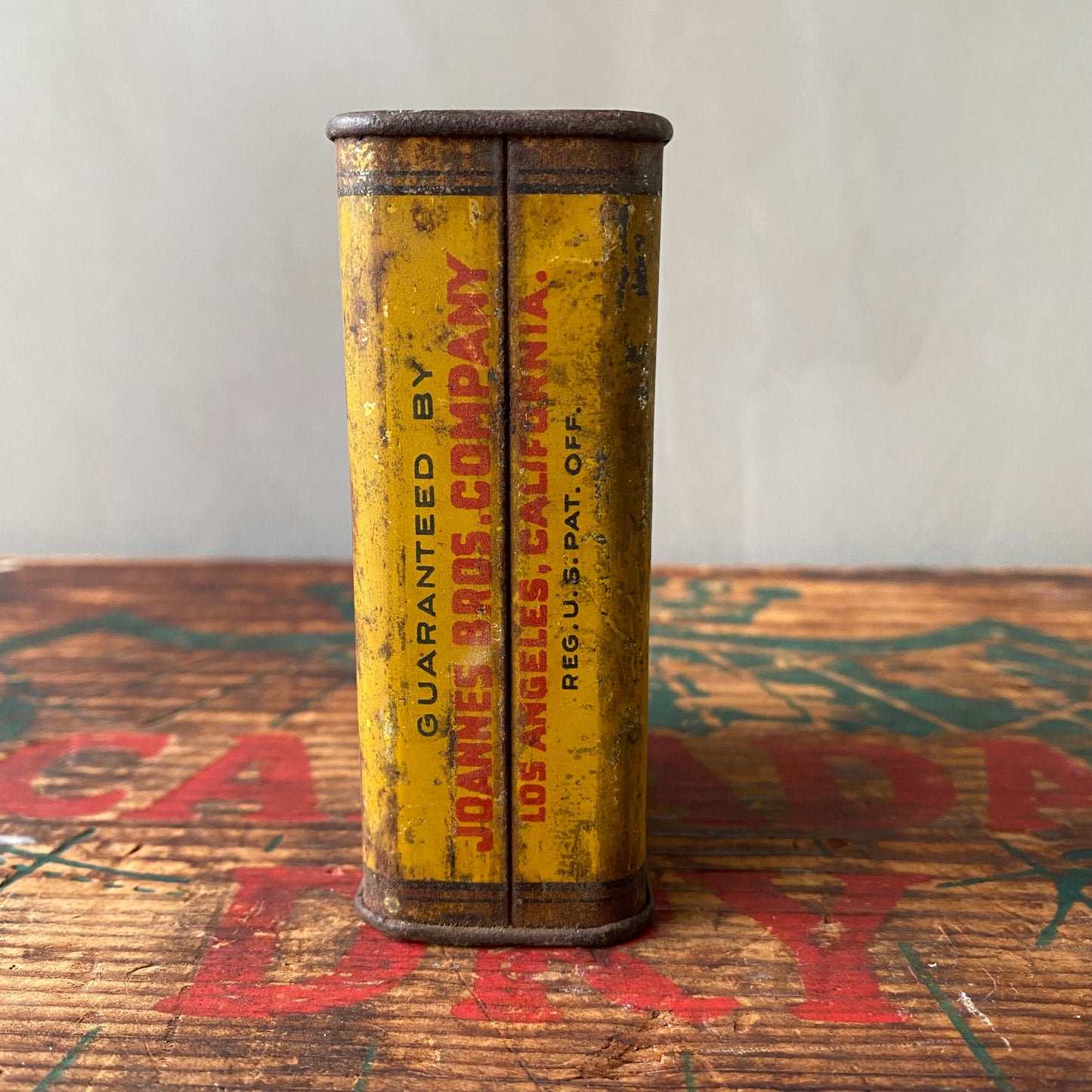 【1950s USA vintage】tin can MUSTARD