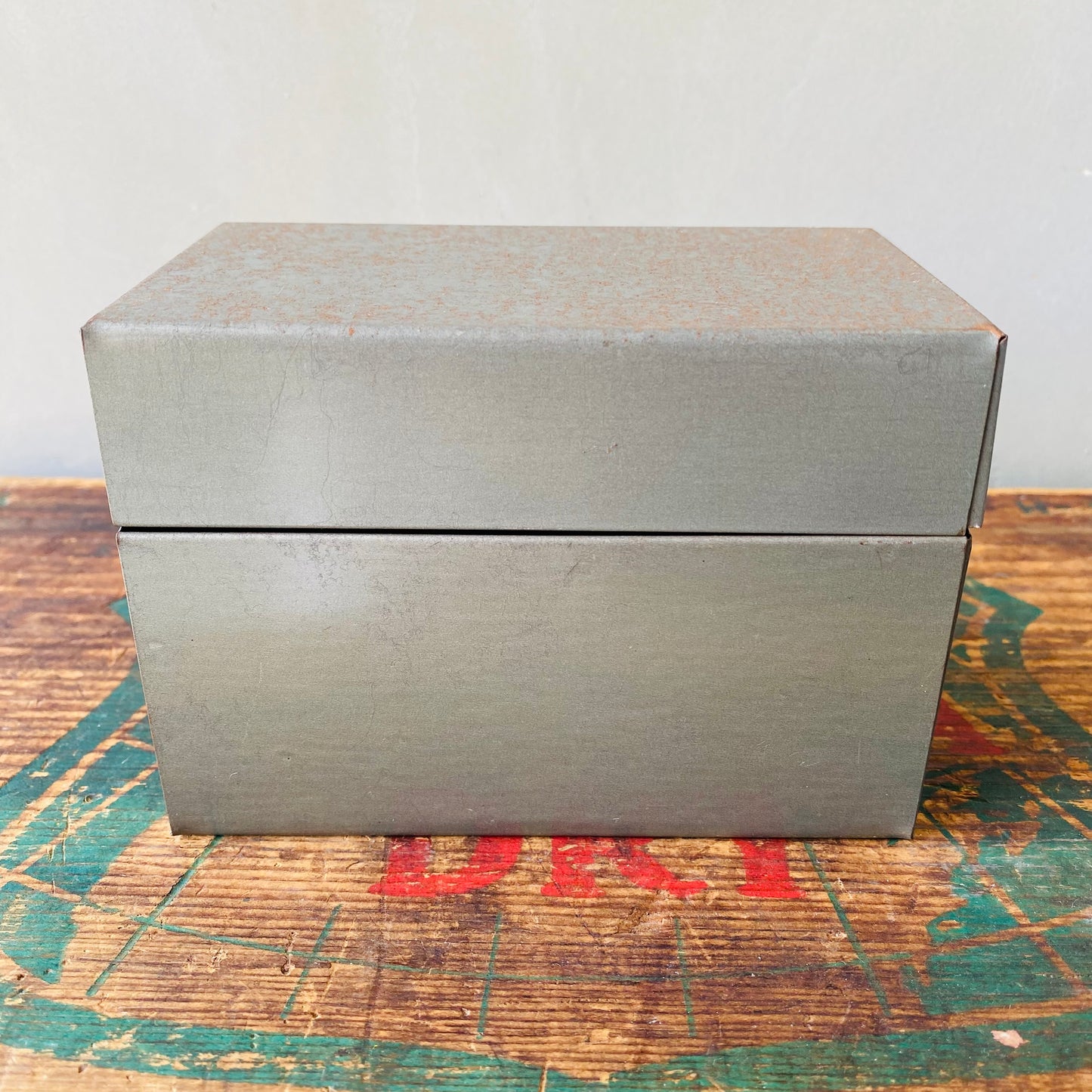 【1960s-1970s USA vintage】tin can recipe box