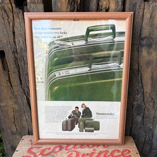【1967 USA Vintage】 LIFE Magazine Framed Ads Samsonite