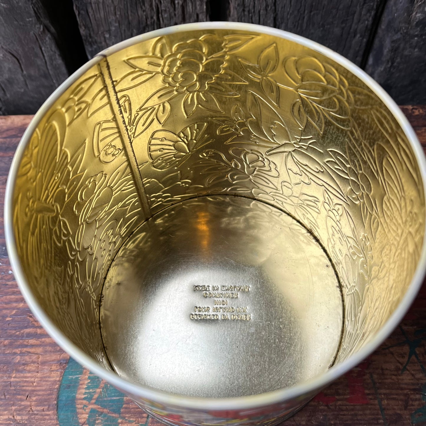 【England vintage】Daher Butterfly Tin Can