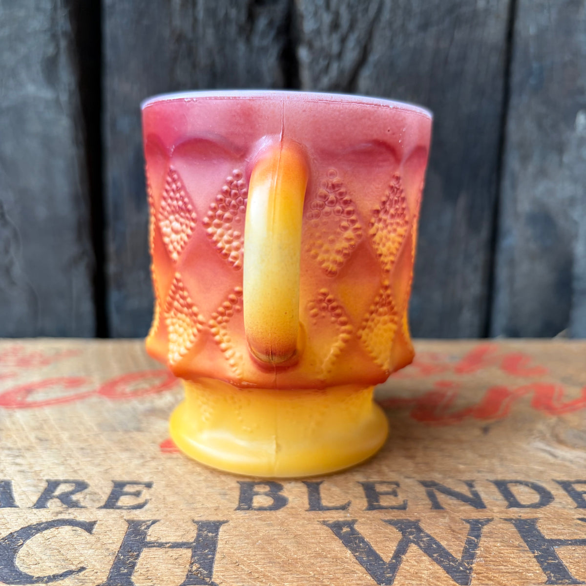 【1960s-1976 USA vintage】Fire-King Kimberley mug Orange