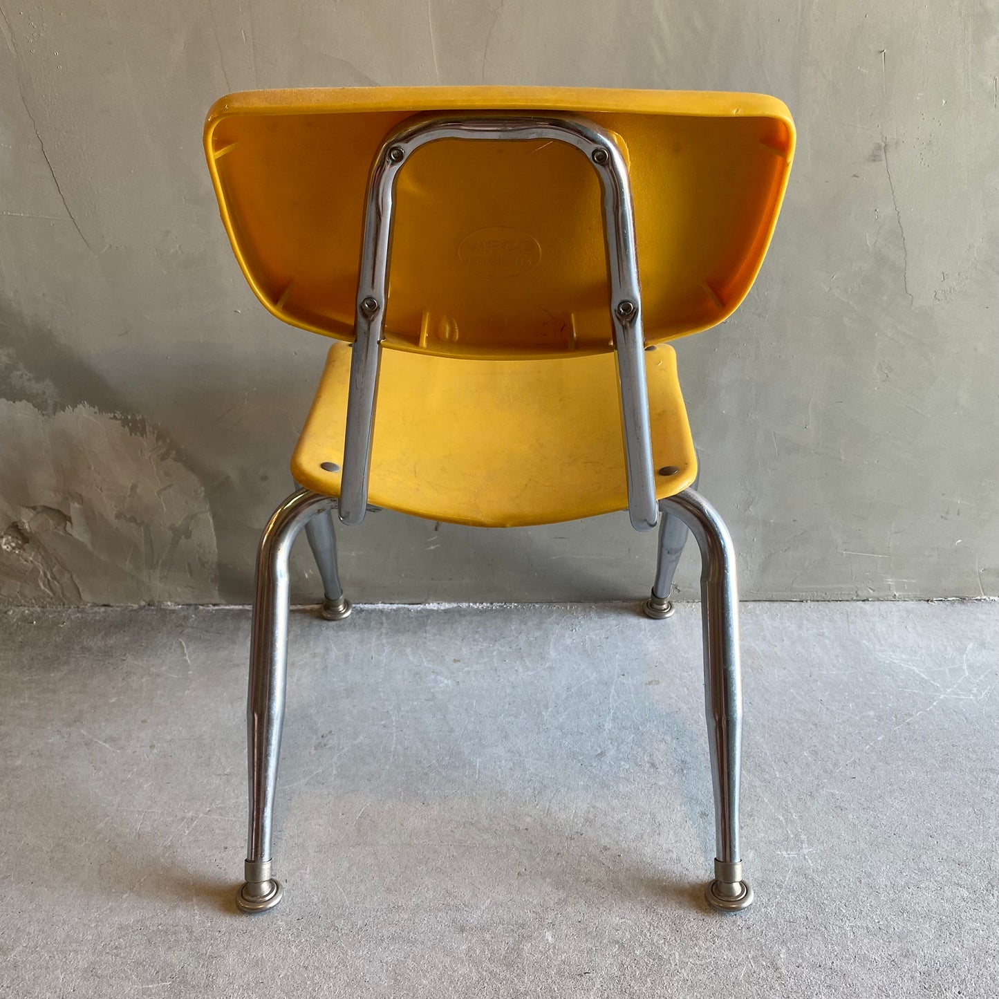 【USA vintage 】VIRCO kids chair yellow S