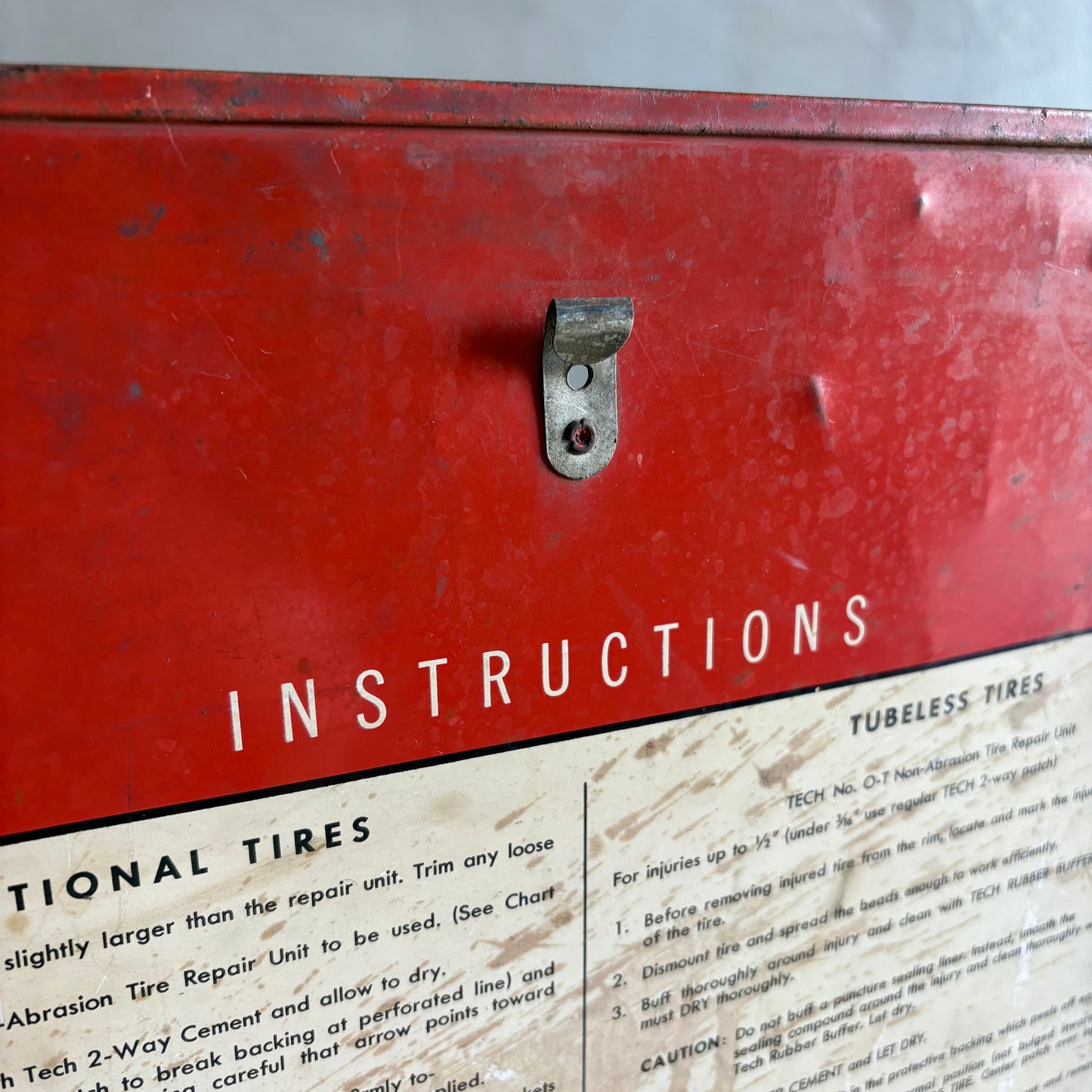 【1950s USA vintage】TECH Non-Abrasion Tire Repair Unit Cabinet