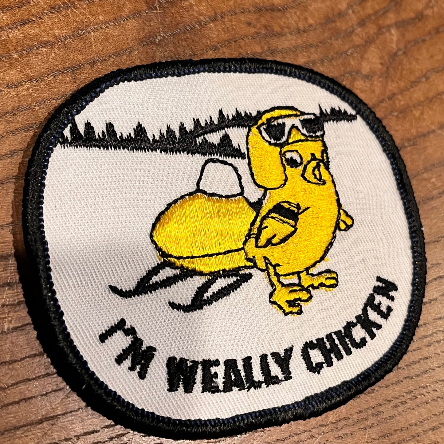 【USA vintage】ワッペン　I’M WEALLY CHICKEN