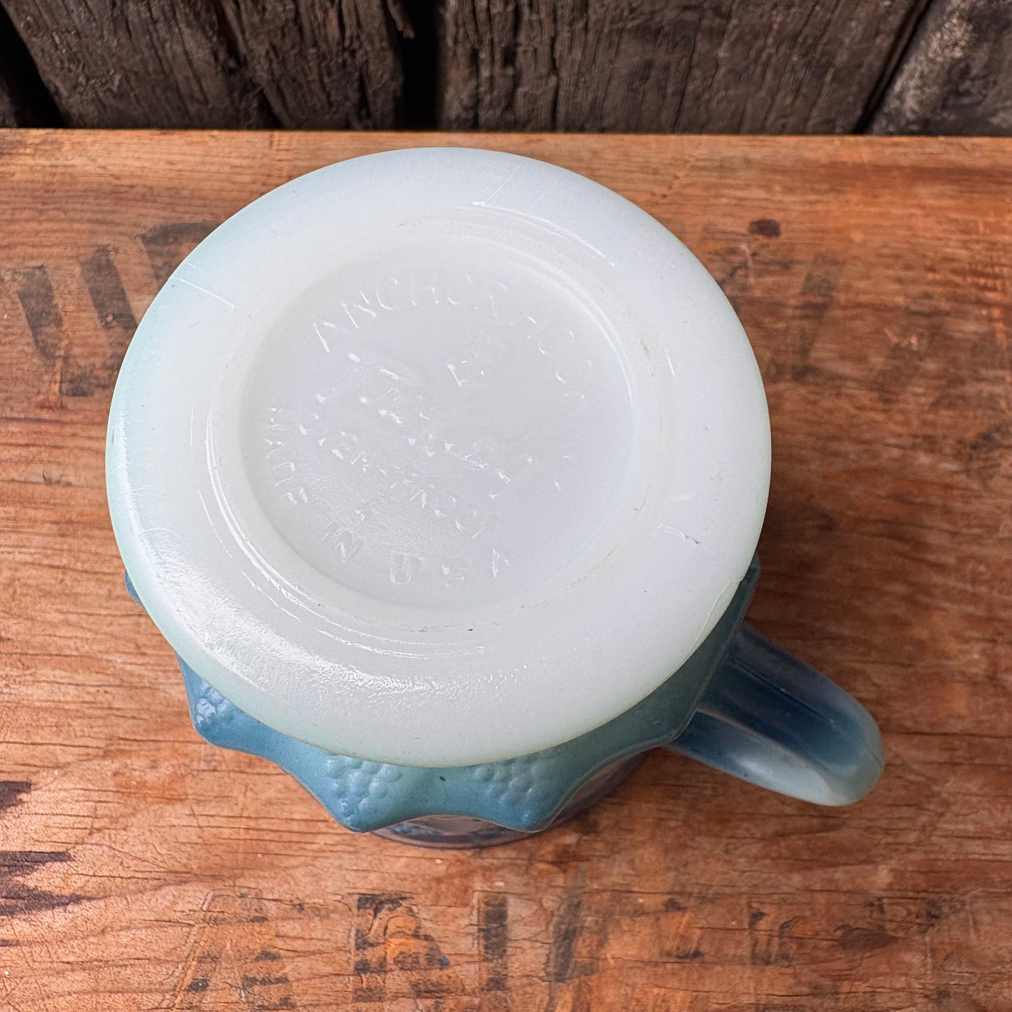 【1960s-1976 USA vintage】Fire-King Kimberley mug Blue