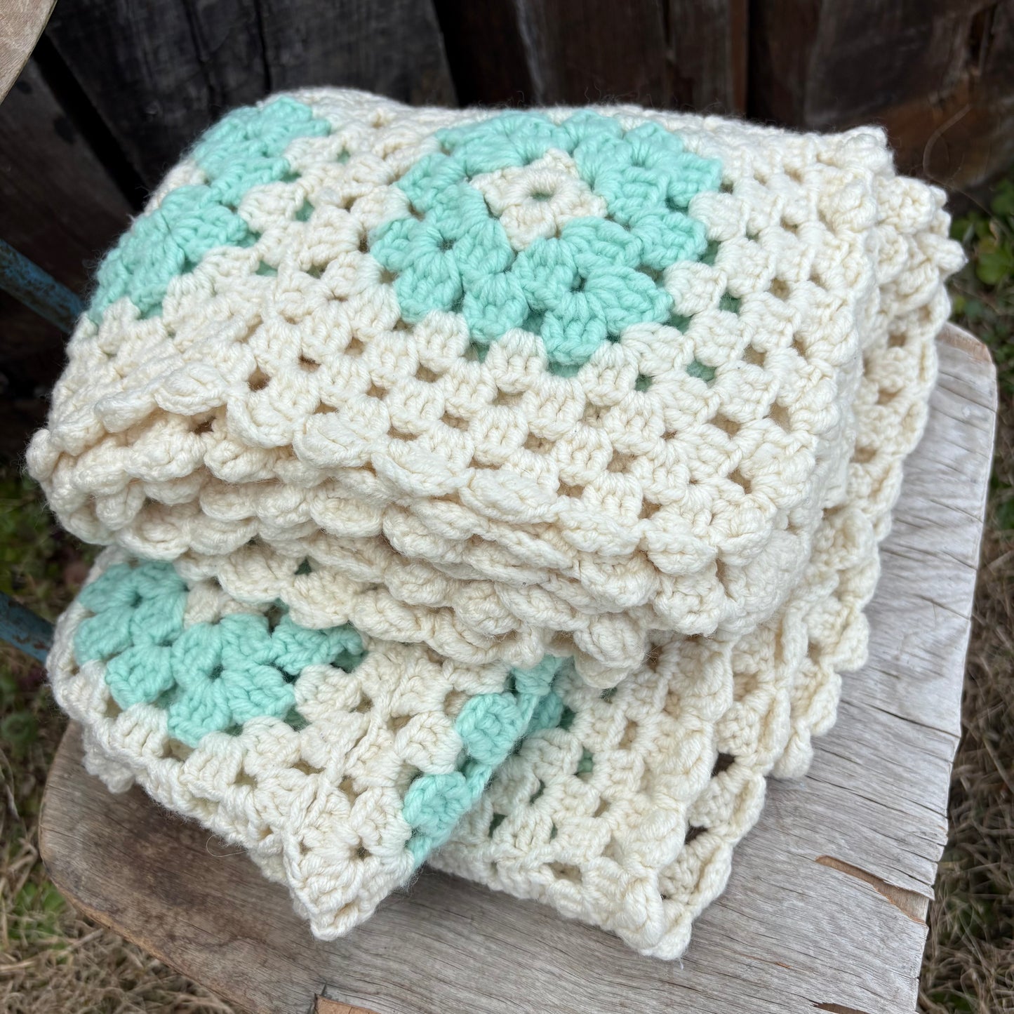 【USA vintage】Granny Square Blanket