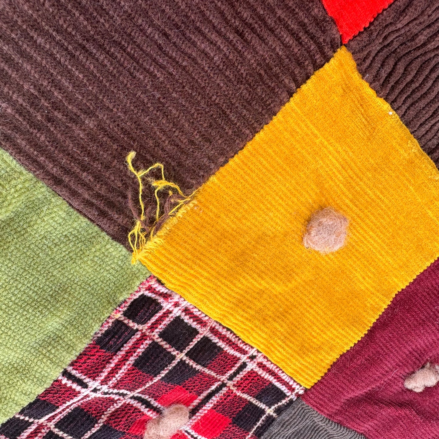 【USA Vintage】 Handmade Patchwork Quilt Blanket