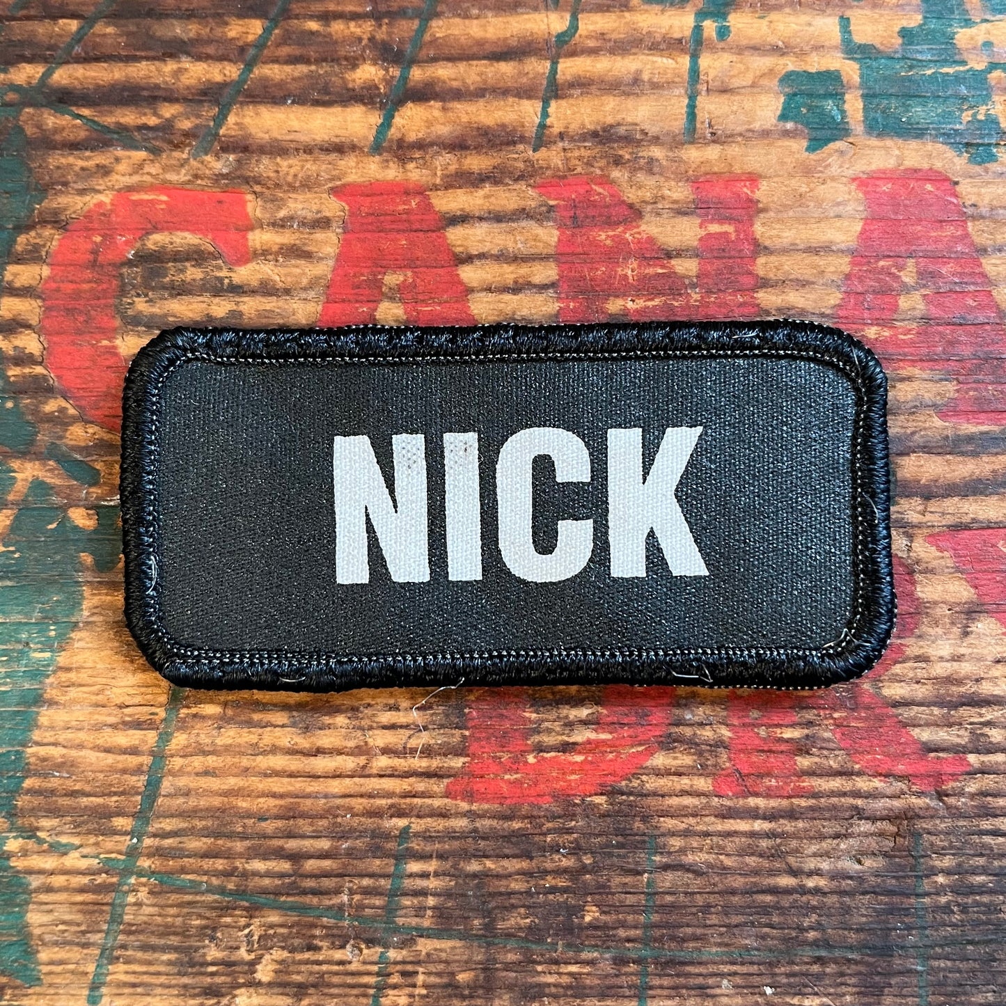 【USA vintage】Name Tag Patch NICK