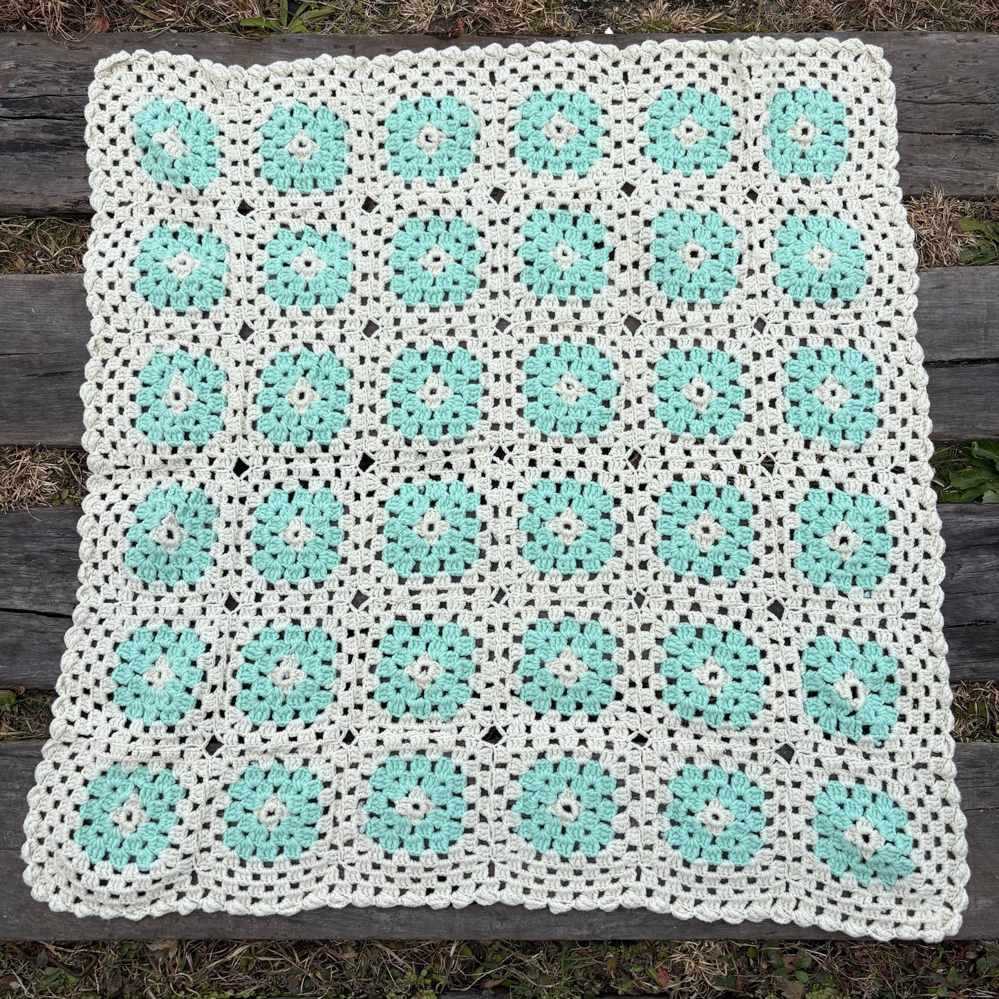 【USA vintage】Granny Square Blanket