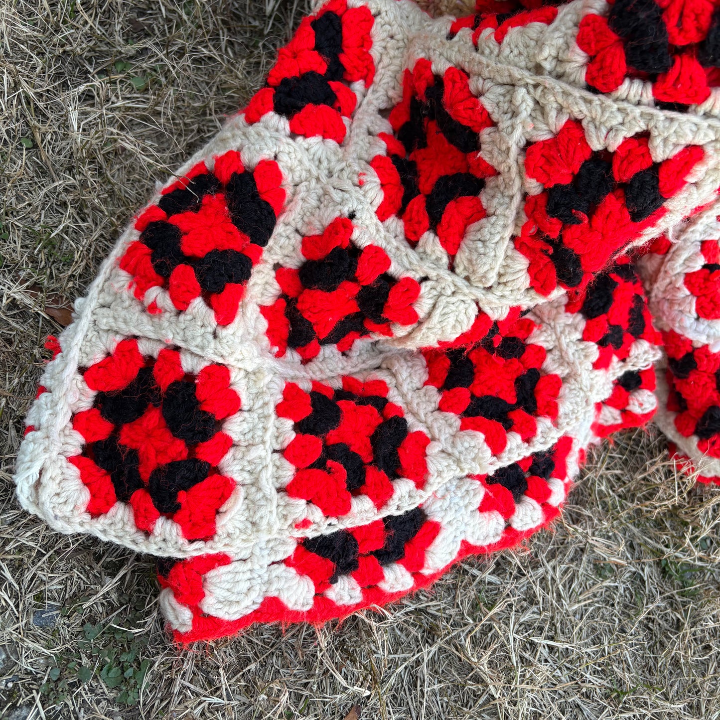 【USA vintage】Granny Square Blanket