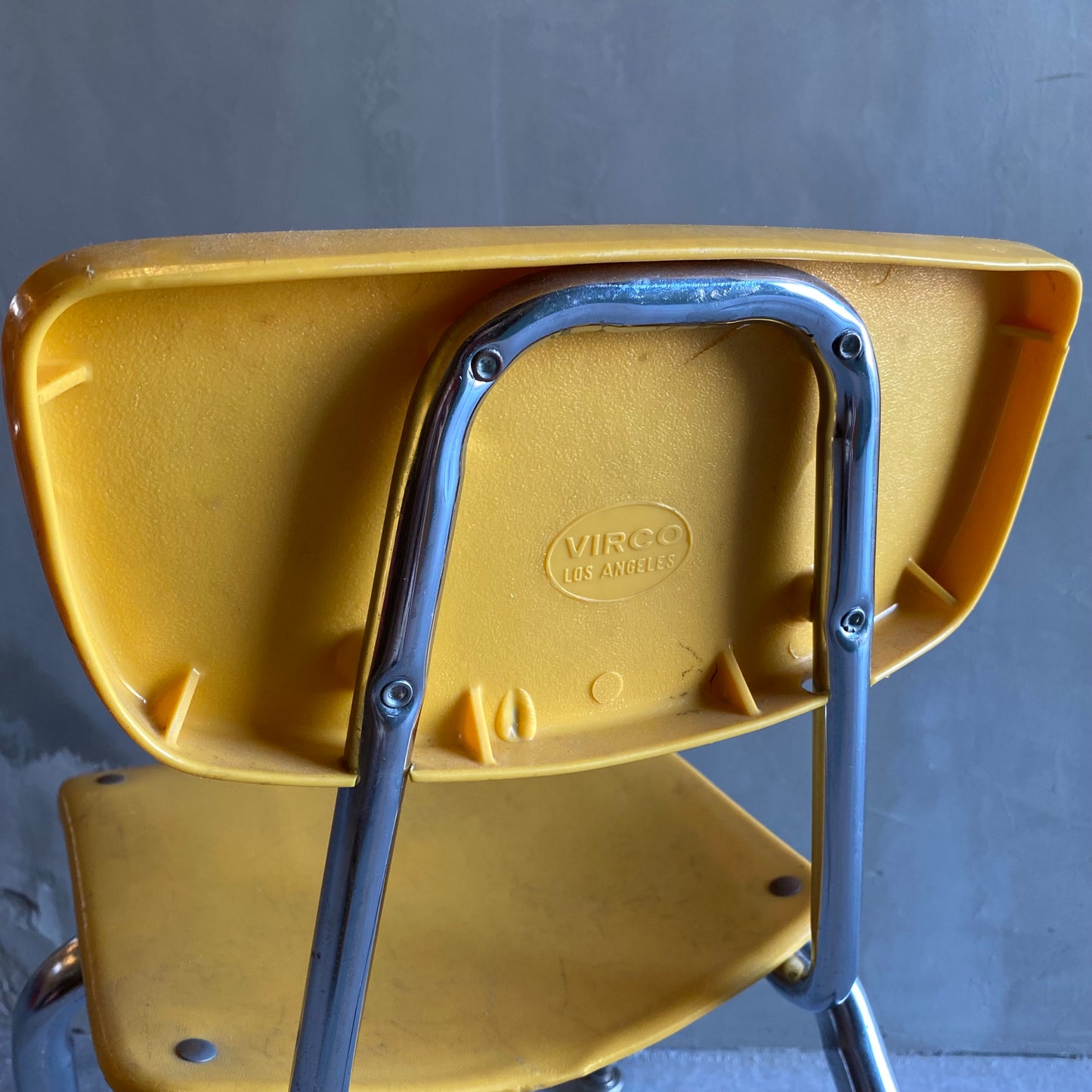 【USA vintage 】VIRCO kids chair yellow S