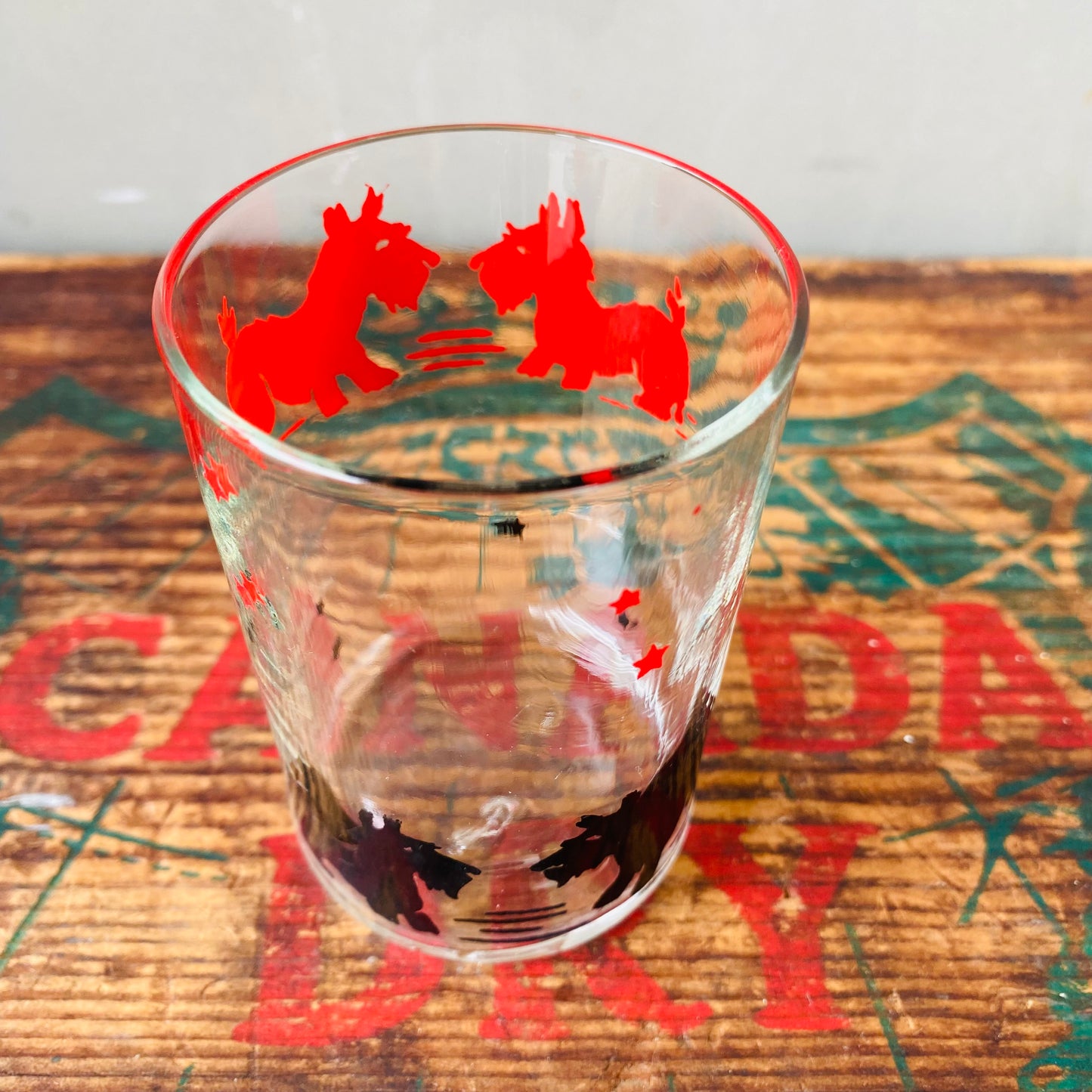 【vintage】Scottish terrier glass