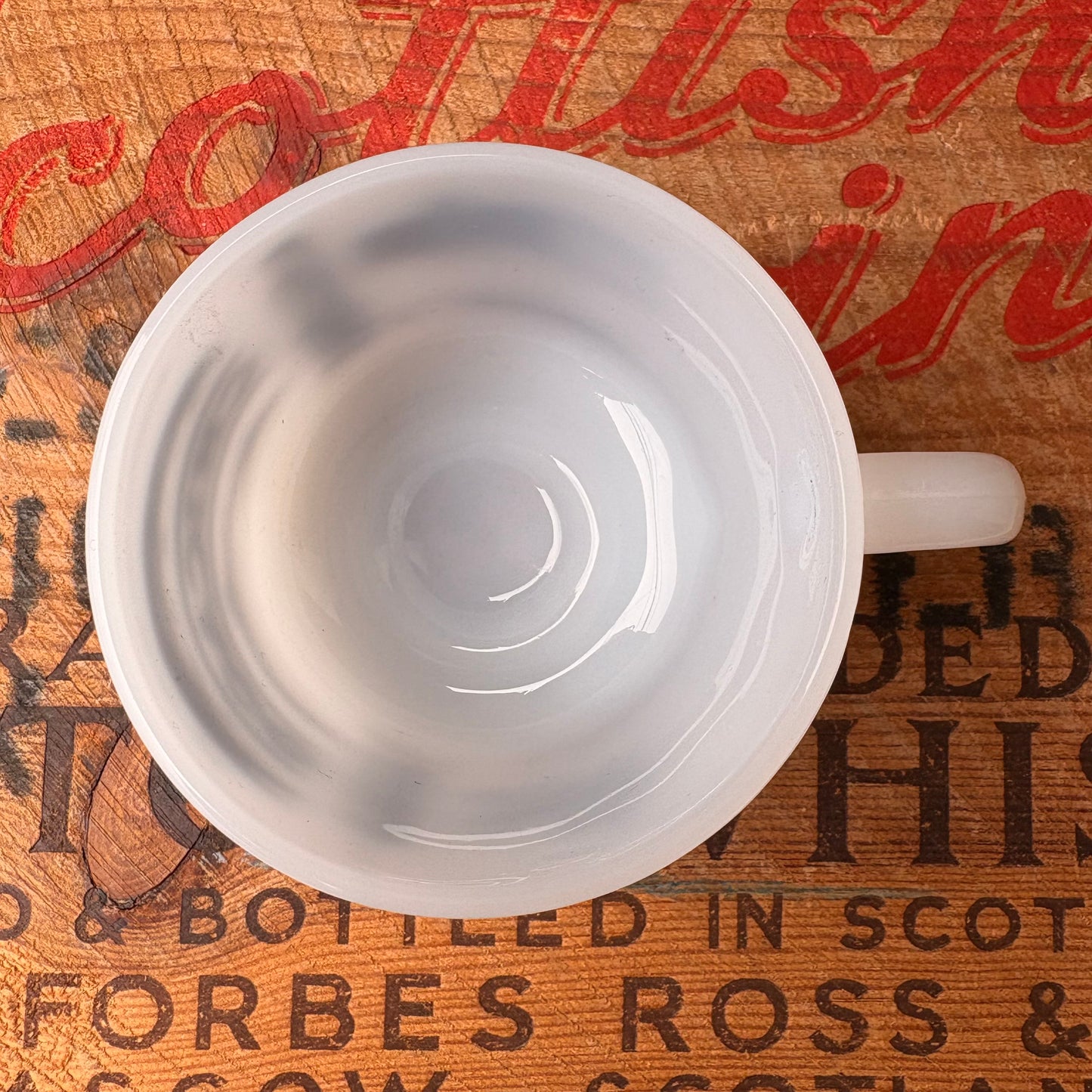 【USA vintage】FEDERAL Glass CHICAGO Milk Glass Mug