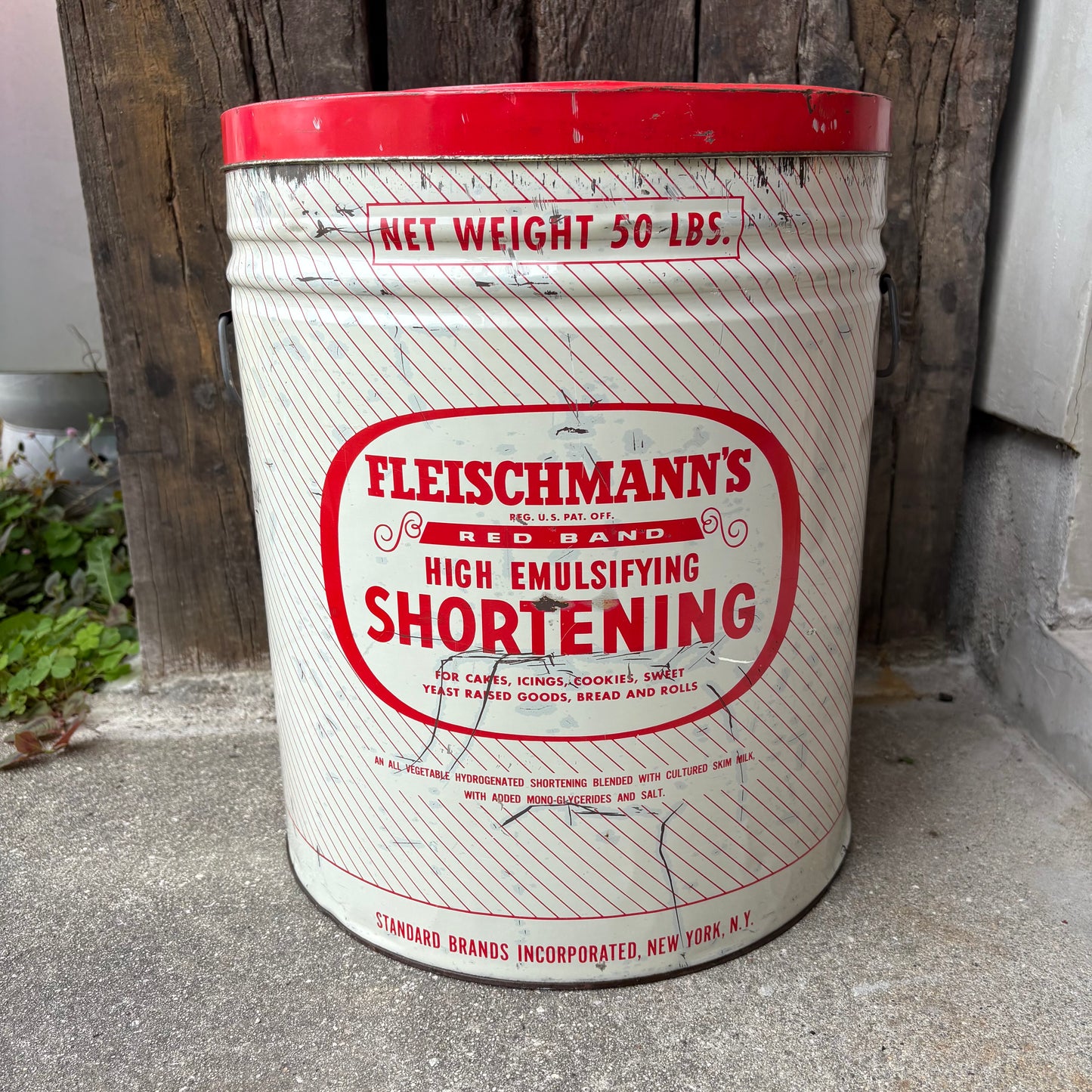 【1940s-1960s USA vintage】FLEISCHMANN’S SHORTENING Tin Can
