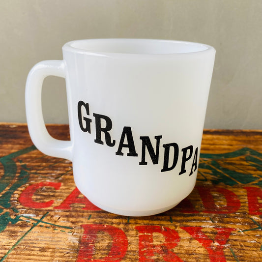 【USA vintage】Glas bake mug GRANDPA