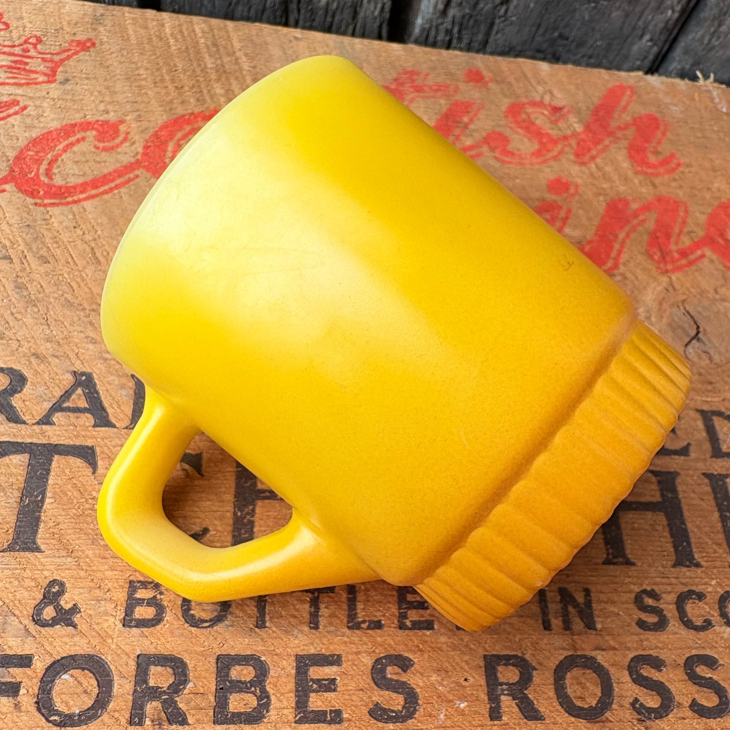 【1960-1976 USA vintage】Fire-King ribbed bottom Mugcup
