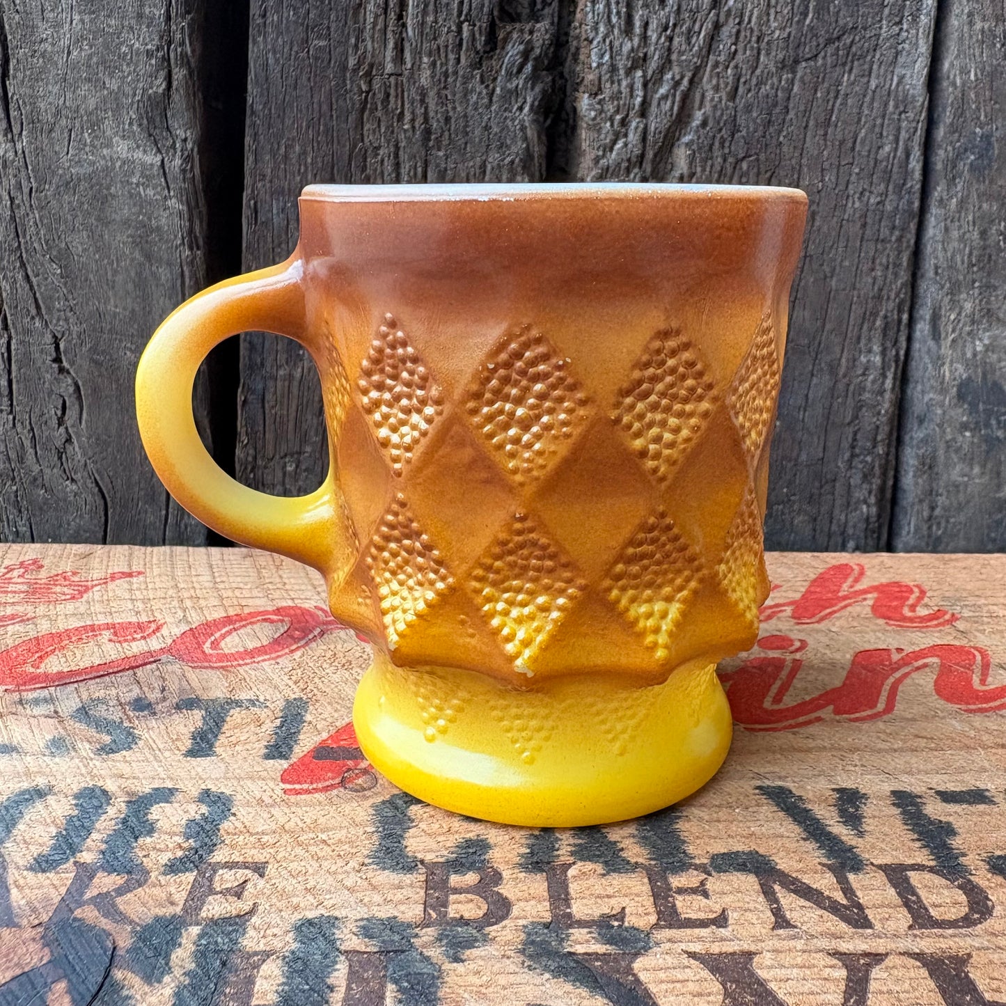 【1977-USA vintage】Fire-King Kimberley mug Yellow