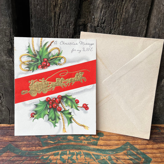 【USA vintage】1940s Christmas Greeting Card