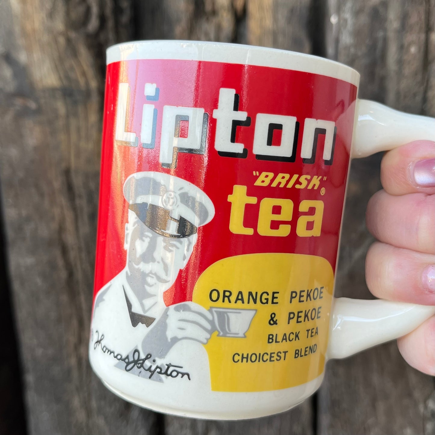 【USA vintage】Lipton Brisk Tea Mug Cup