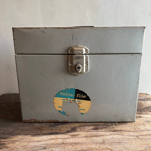 【USA vintage】Hamilton Skotch Corp Porta-file メタルファイルボックス