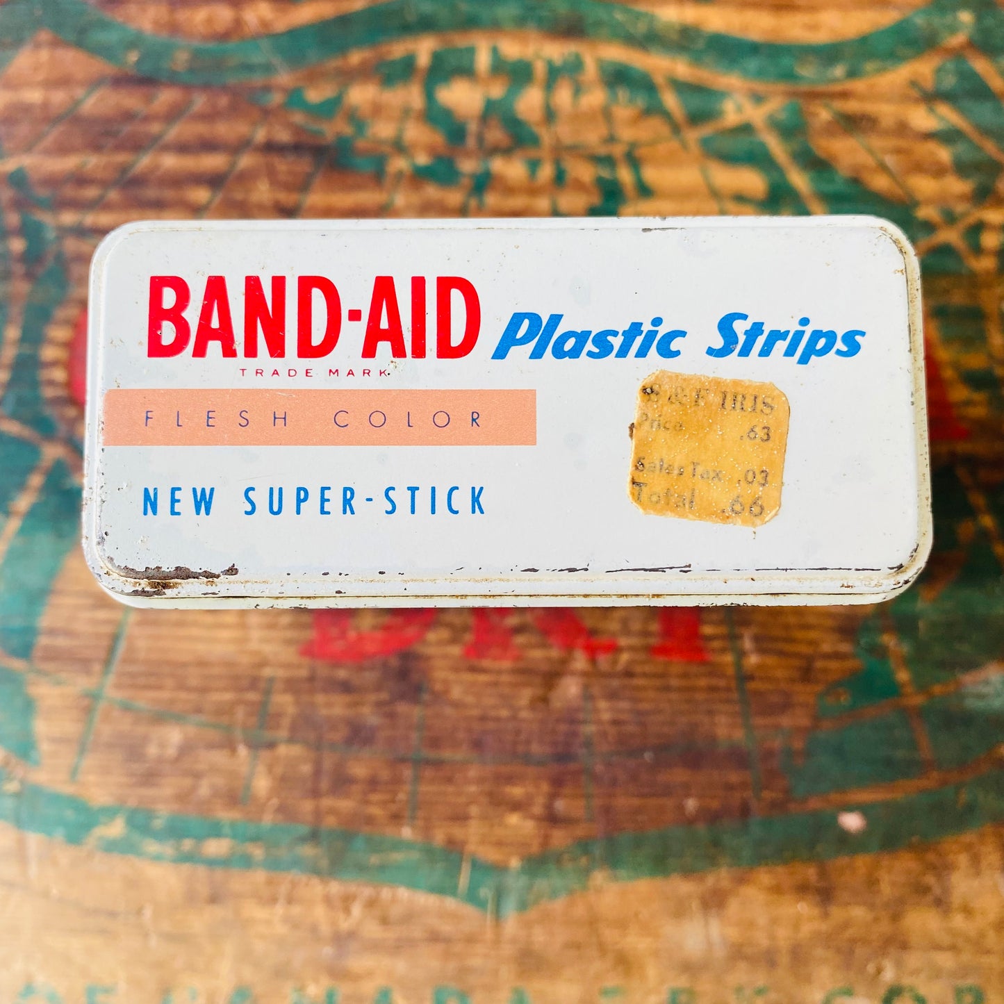 【1950s USA vintage】Johnson&Johnson BAND-AID tin can