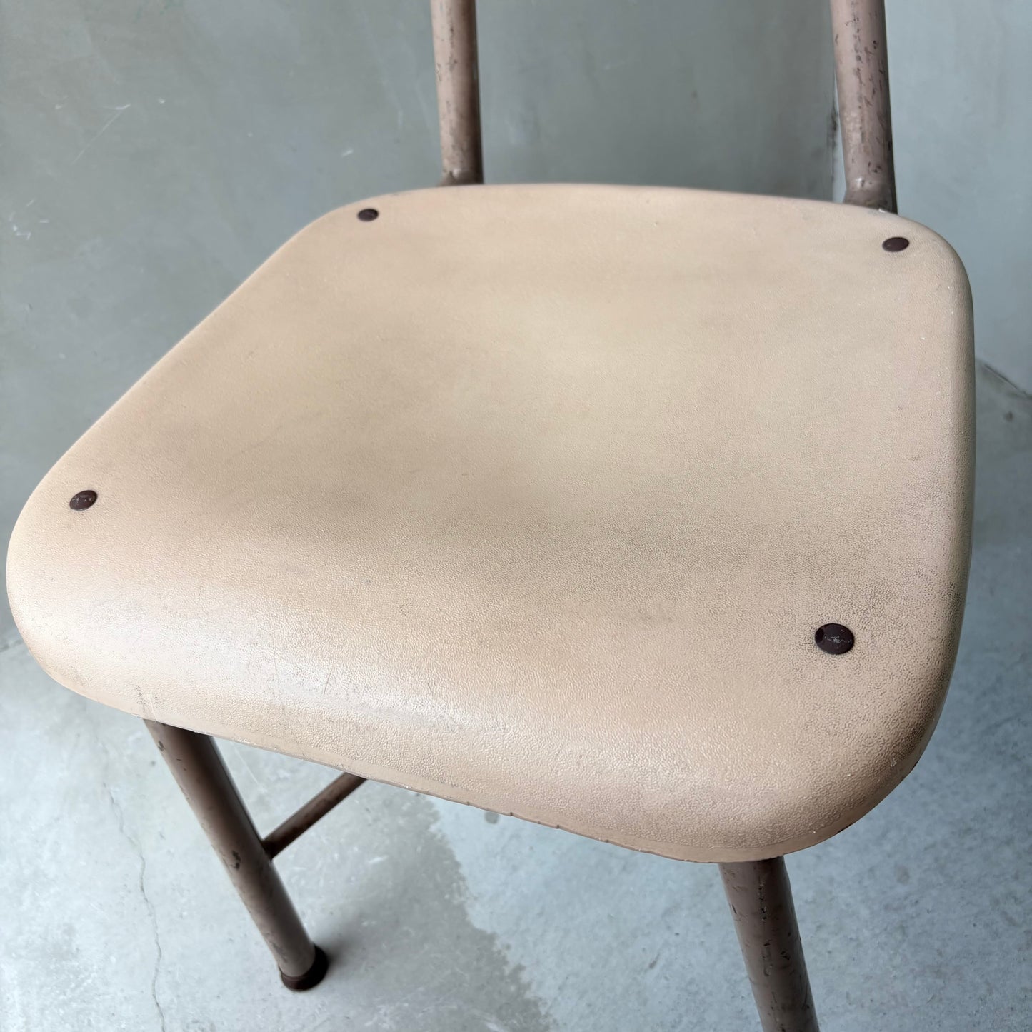 【1960s-1970s USA vintage】 School Chair Ivory
