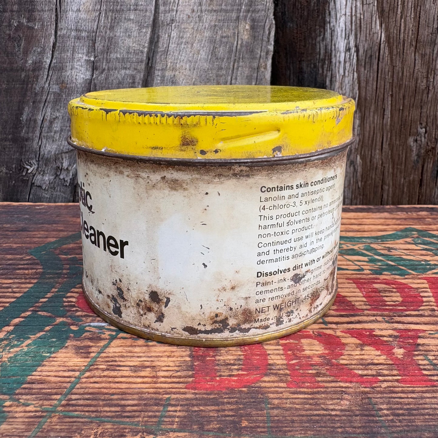 【1950s USA Vintage】 JOHN DEERE Antiseptic Hand Cleaner Tin Can