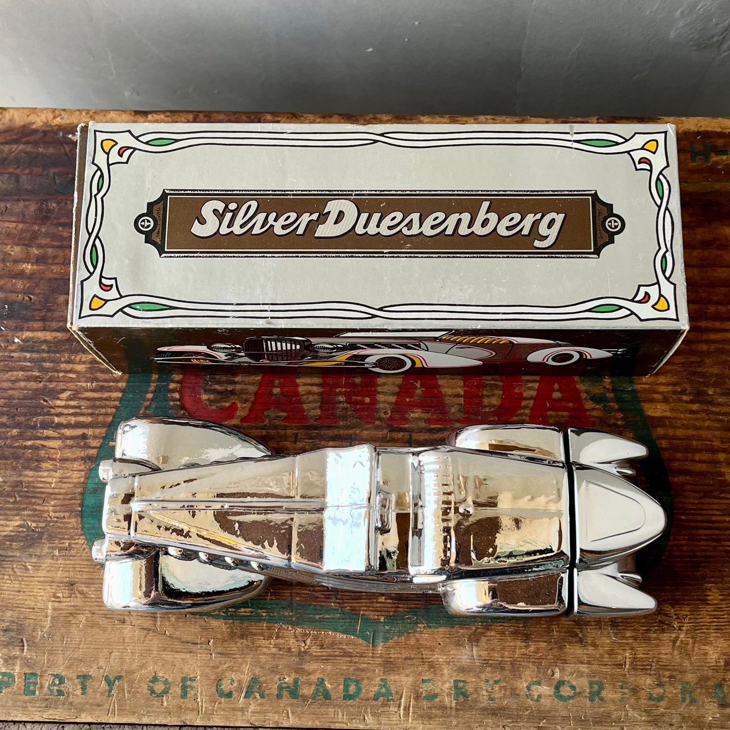 【USA vintage】AVON Silver Duesenberg Bottle