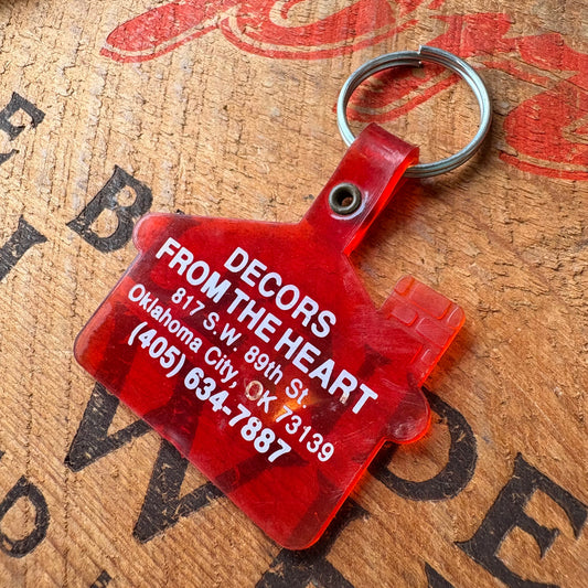 【1980s-1990s USA vintage】Advertising Key Ring DECORS FROM THE HEART