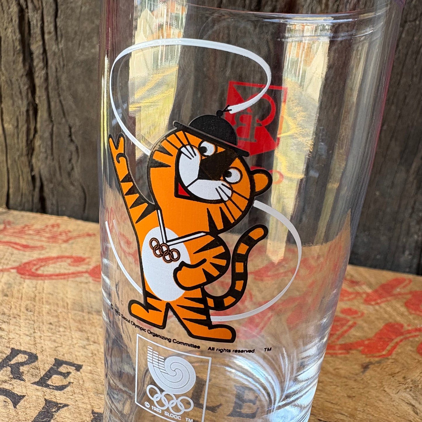 【1980s vintage】Seoul Olympic Hodori Glass