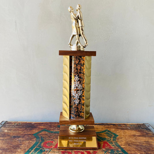 【1980s vintage】polka dance trophy