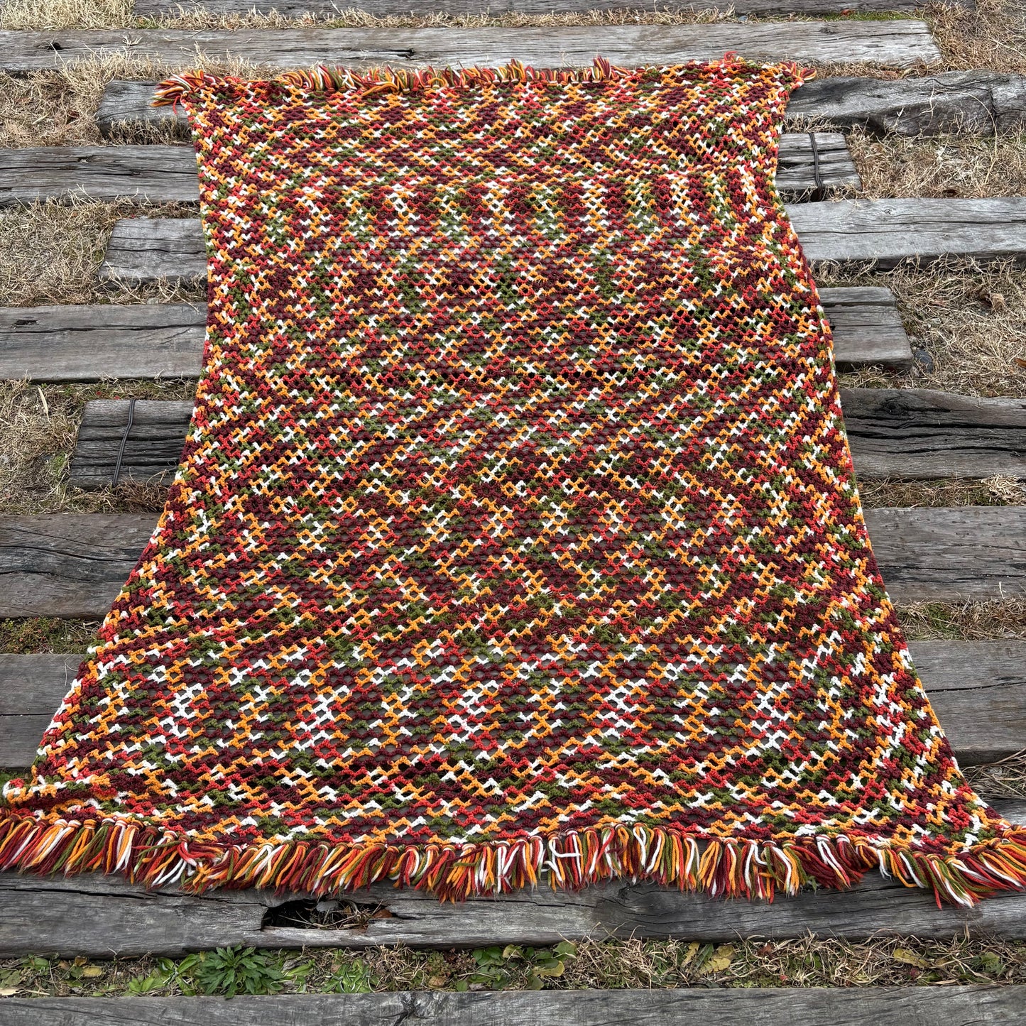 【USA vintage】granny blanket