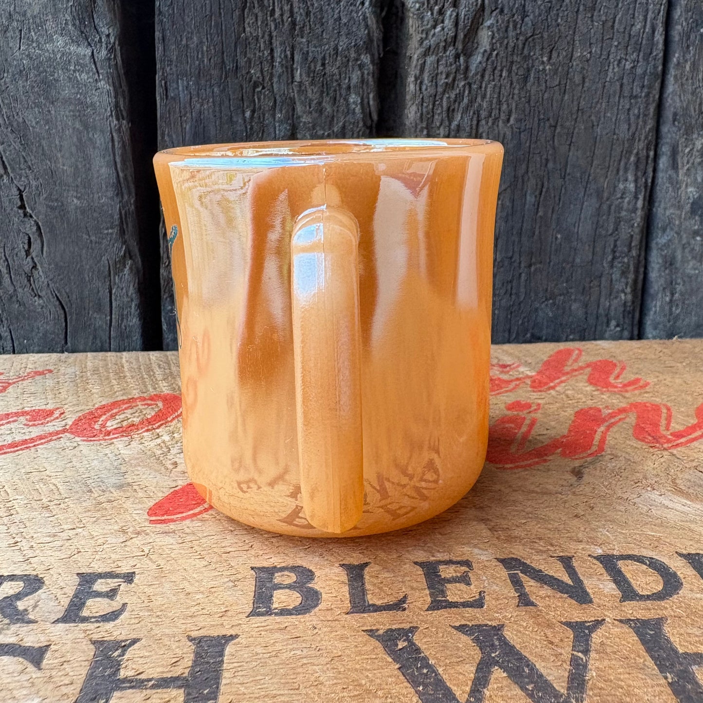 【1951-1960 USA vintage】Fire-King “Peach Lustre” Tom & Jerry Mugcup